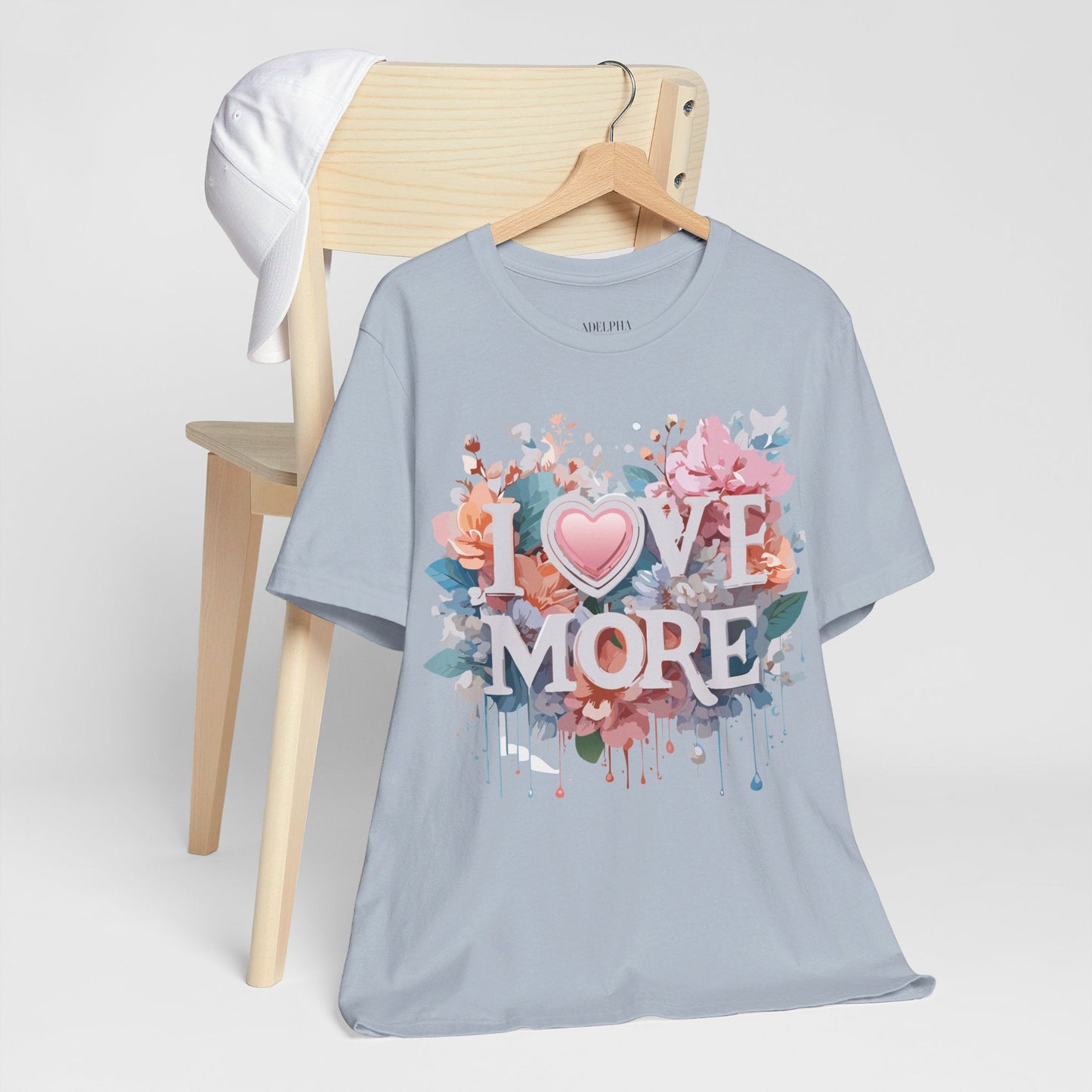 Valentine Day Graphic Unisex 100 Cotton Vintage Artwork with Love and Flower Design Tee 17