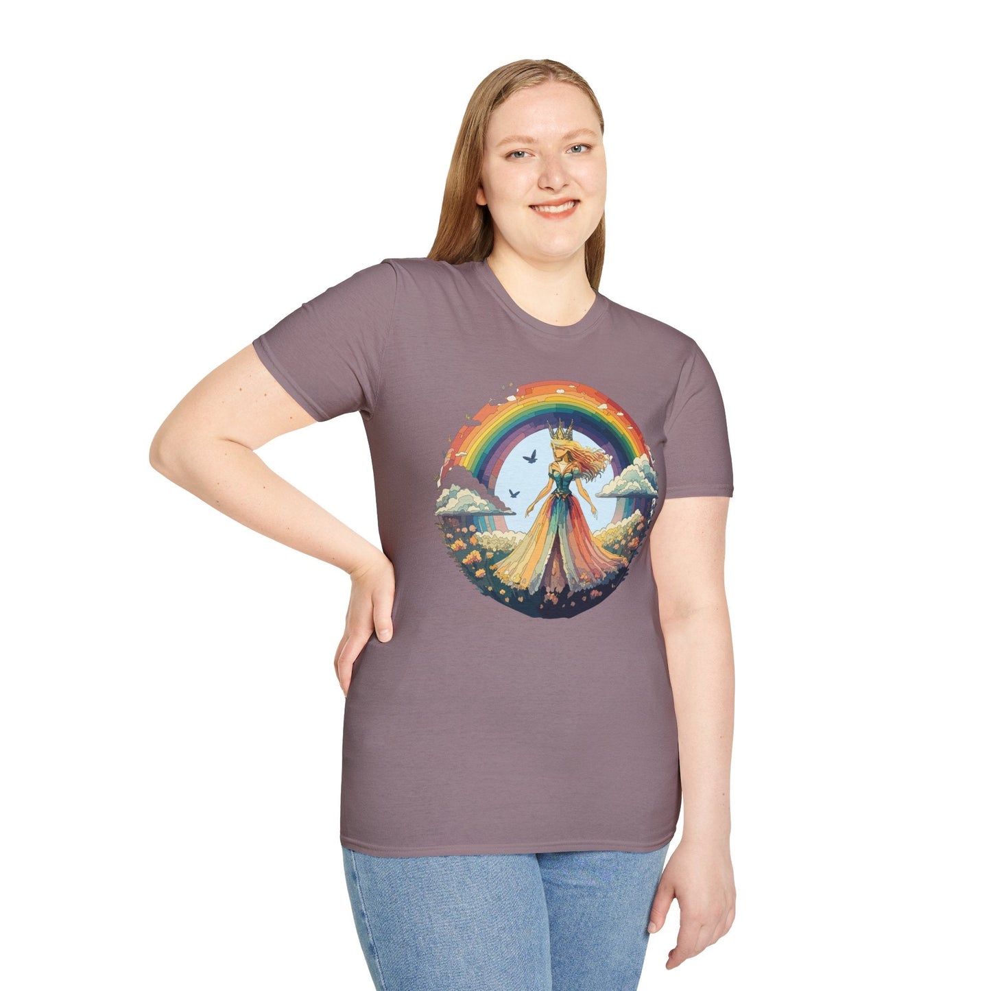 Womens Graphic T Shirt Art Design Tee Softstyle 64000 Unisex Lightweight Cotton Fabric