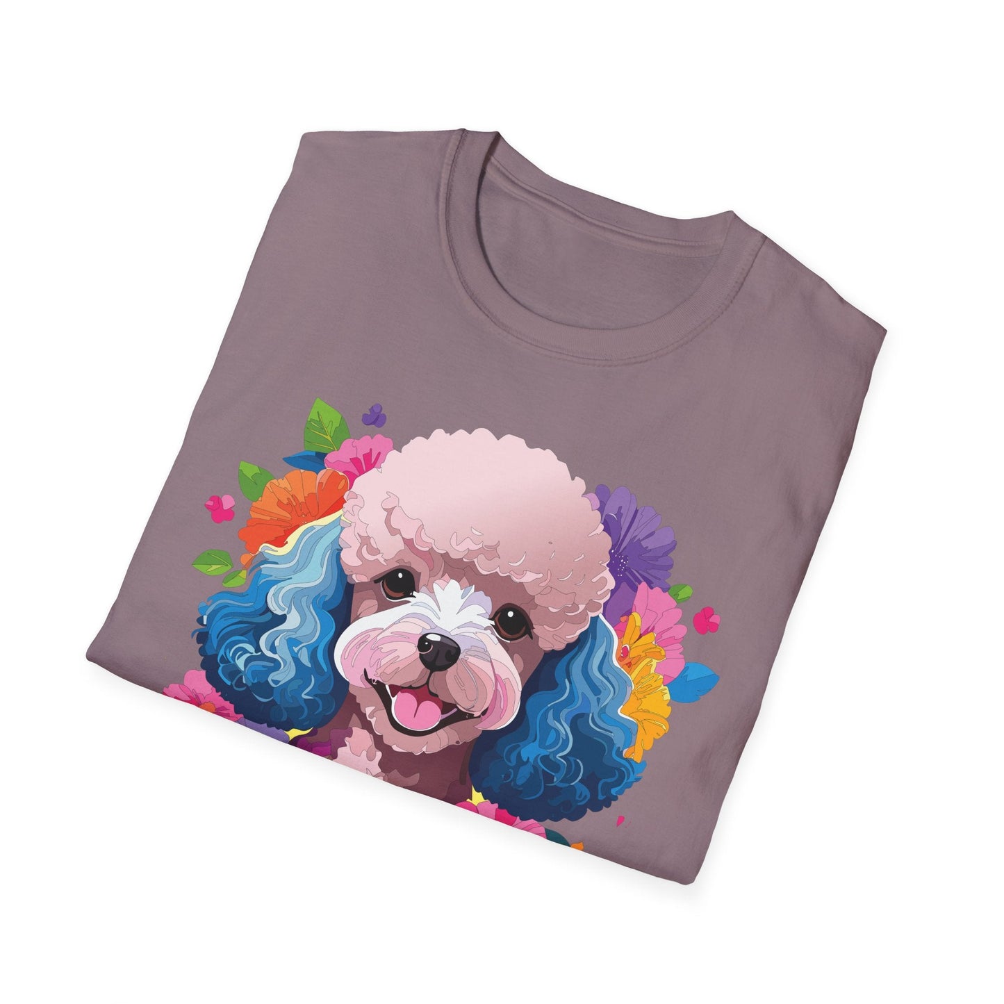 Unisex Dog Shirt Softstyle Tee 100 Percent Cotton Animal Print