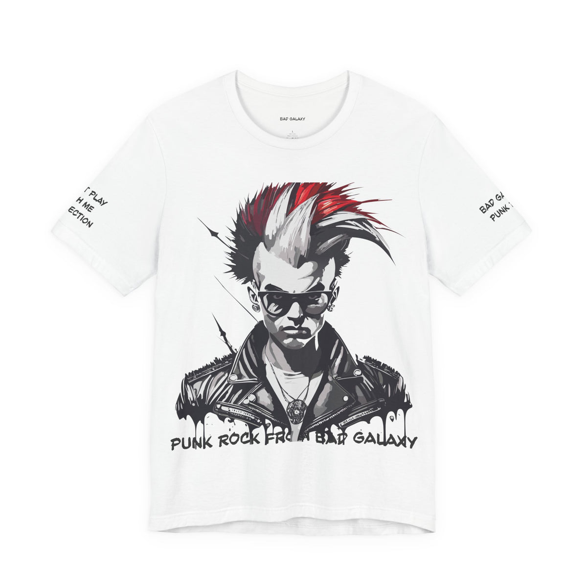 Punk Rock Graphic Unisex Cotton Bella+Canvas Tee with Art Design b25