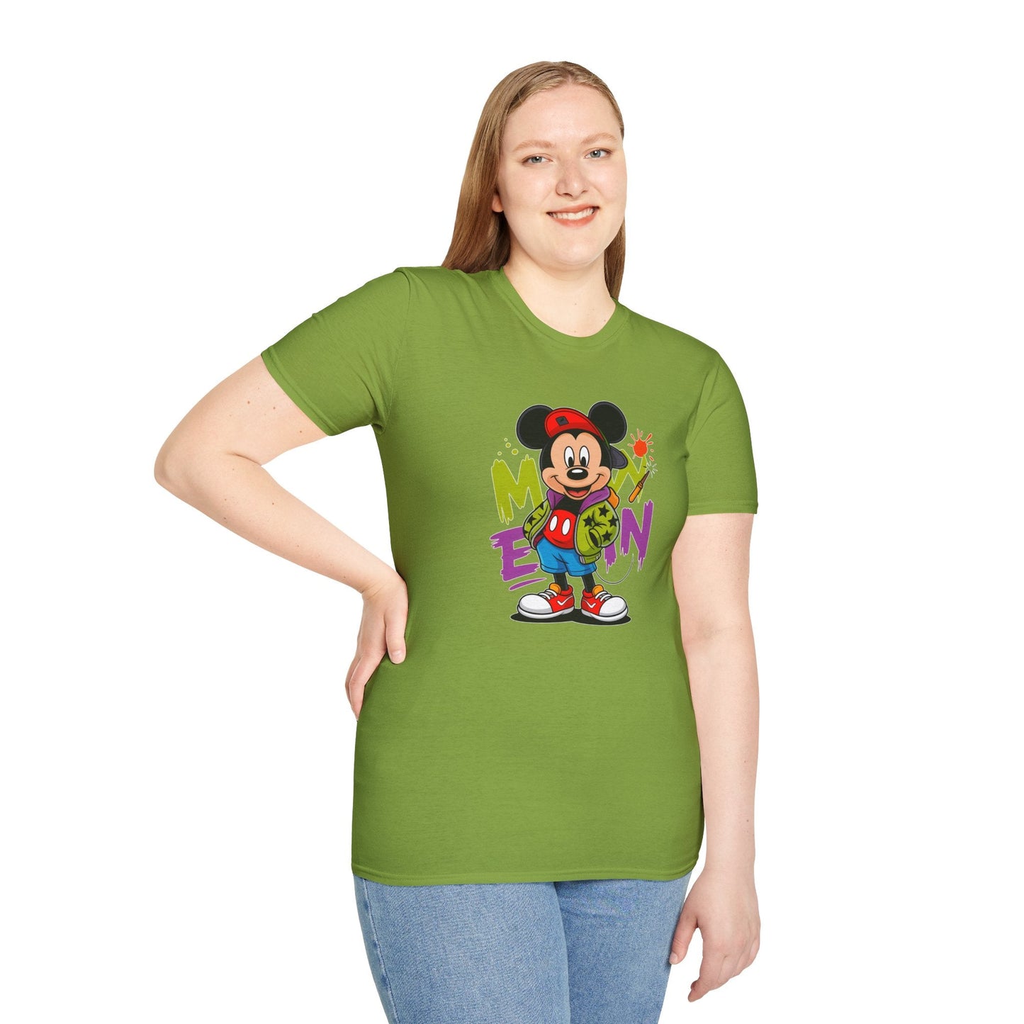 Unisex Cartoon T Shirt With Animals Animation Tee Premium Softstyle Gildan 64000