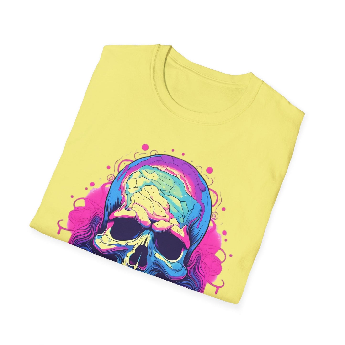 Skull Tee Shirt Unisex Skeleton Design Gildan Softstyle 64000 Ring Spun Cotton Tee