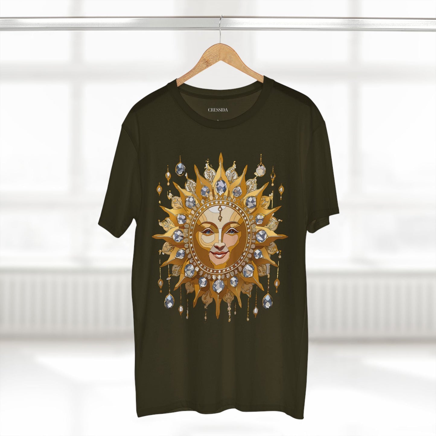 Gold Sun Graphic Unisex 100 Cotton T-Shirt with Golden Art Design 6