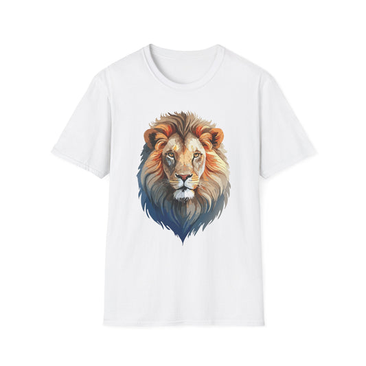 Gildan Softstyle Lion Print T Shirt Floral Tee For Unisex Everyday Comfort