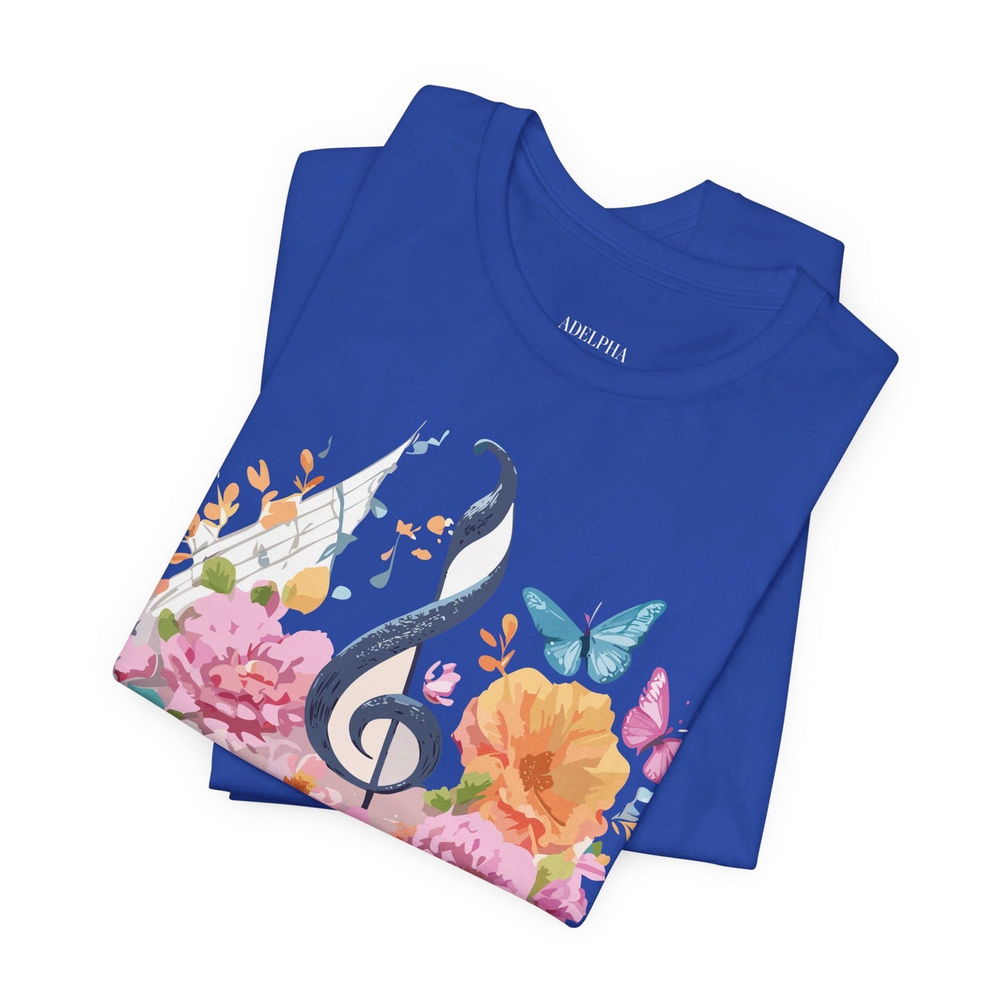 Music Graphic Unisex 100 Cotton Vintage Art with Musical Elements Tee 125