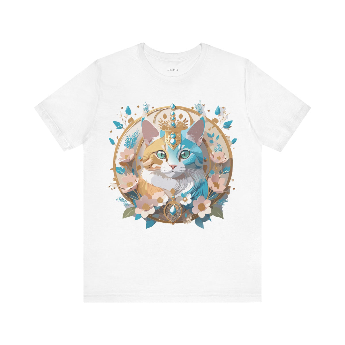Medallion Graphic Unisex Cotton Bella+Canvas Tee with Floral Art Design m58