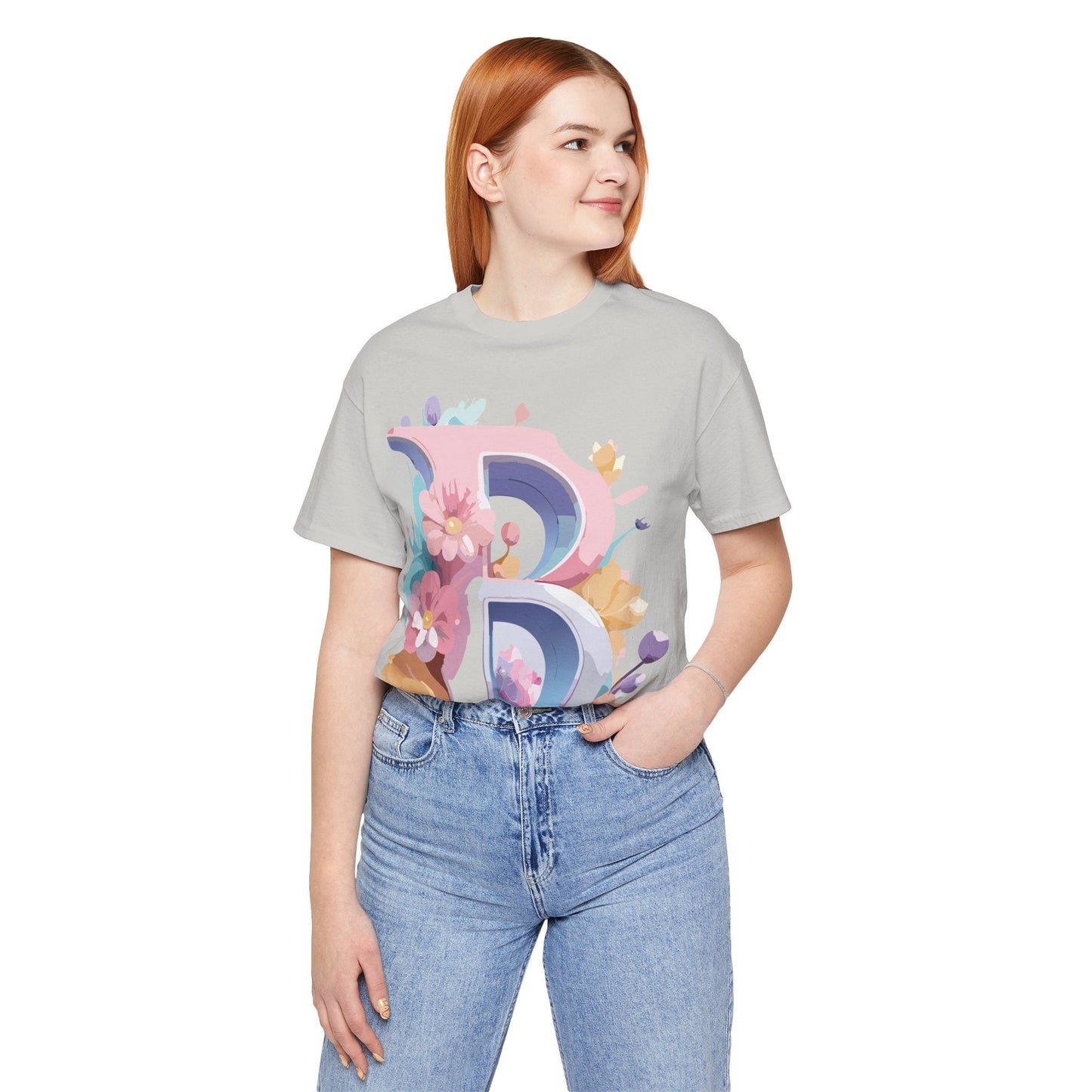Letter B Shirt Unisex Graphic Tee By Adelpha With Vintage Inspired Artwork Short Sleeve