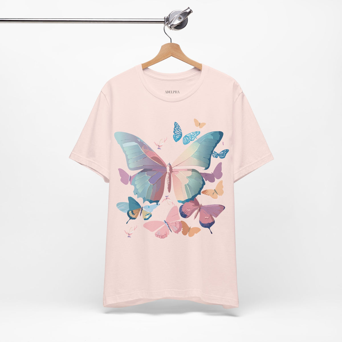Butterfly Graphic Unisex Cotton Bella+Canvas Tee with Art Design n16