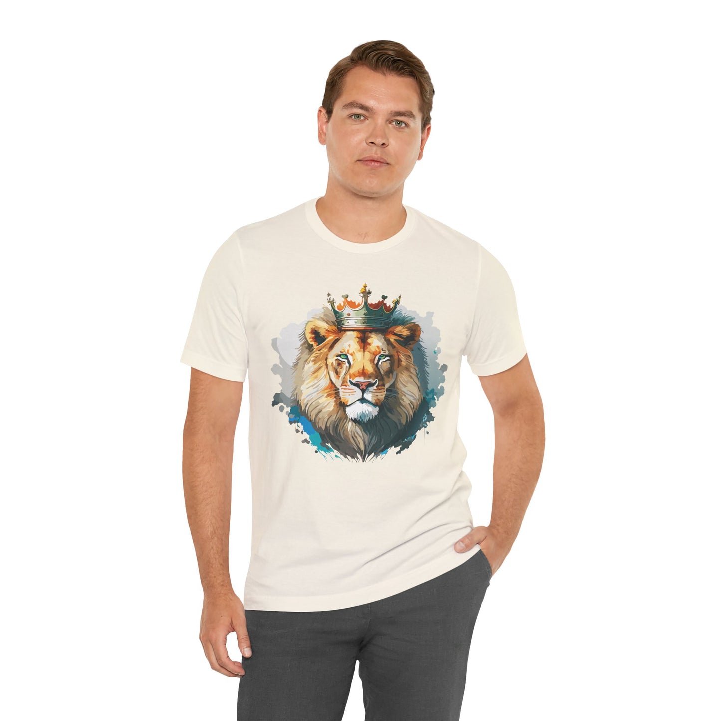 Lion Shirt, Animal Shirt, T-Shirt with Lion, Art Design Tee, Animal Tees, Safari T-Shirt, Crown Tee 13