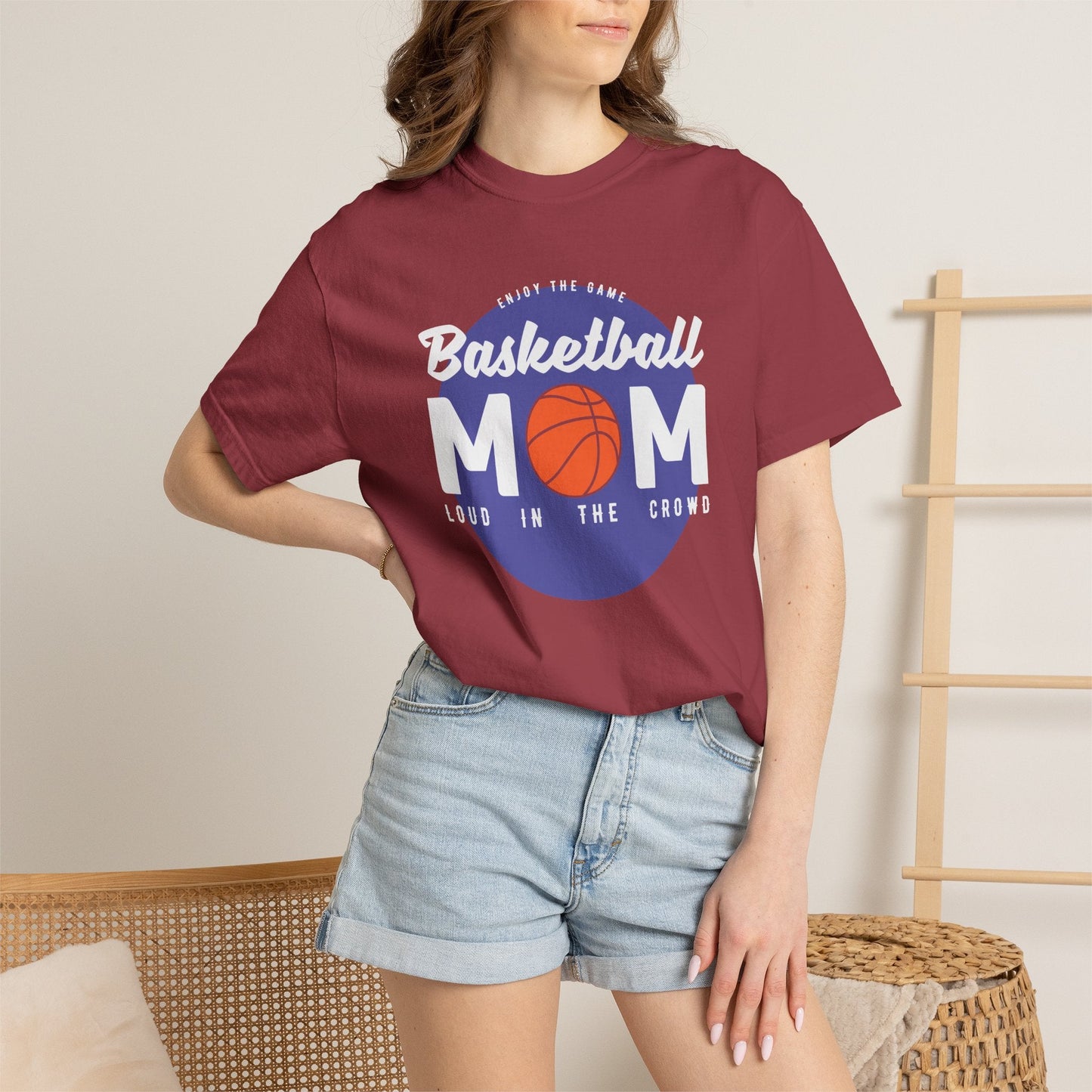 Basketball Mom T-shirt Mother's Day Mama Tee Unisex Comfort Colors Garment-Dyed Cotton h31