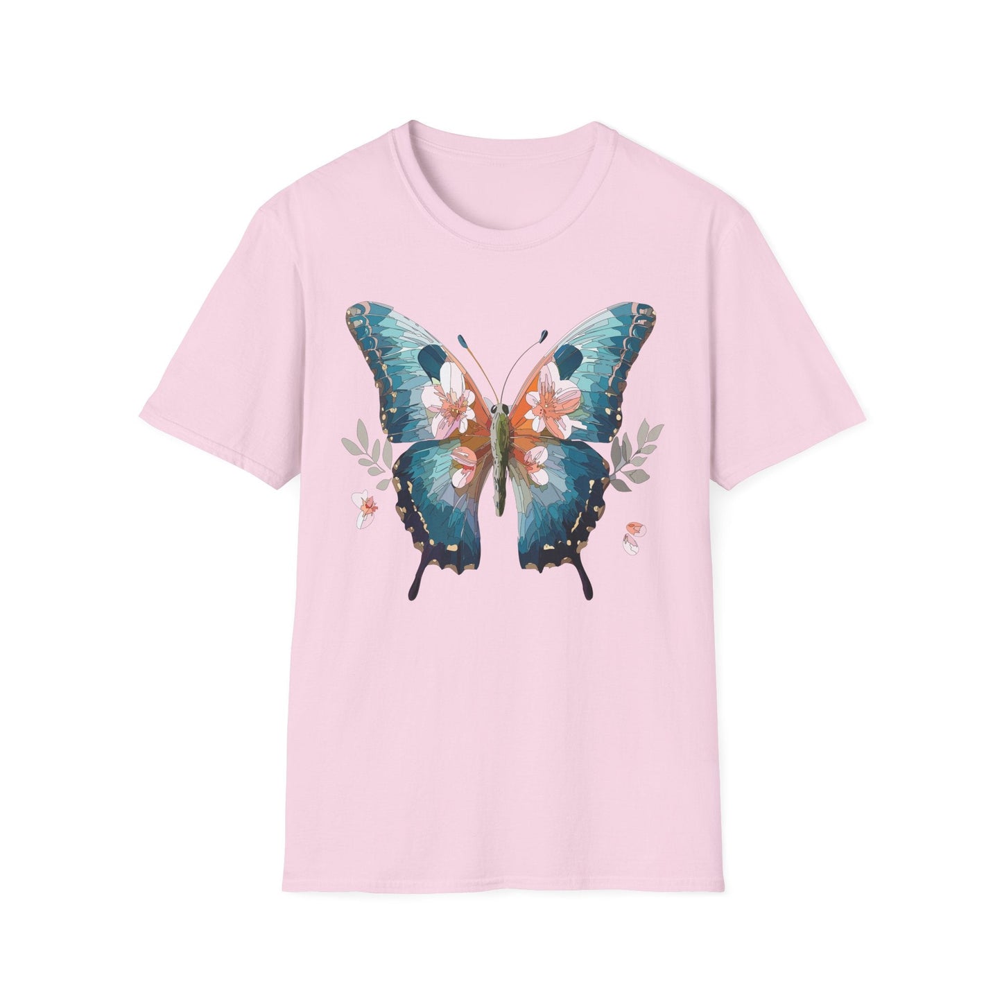 Butterfly Shirt Unisex T Shirt Monarch Butterfly Print Gildan Softstyle 64000 Cotton Tee Classic