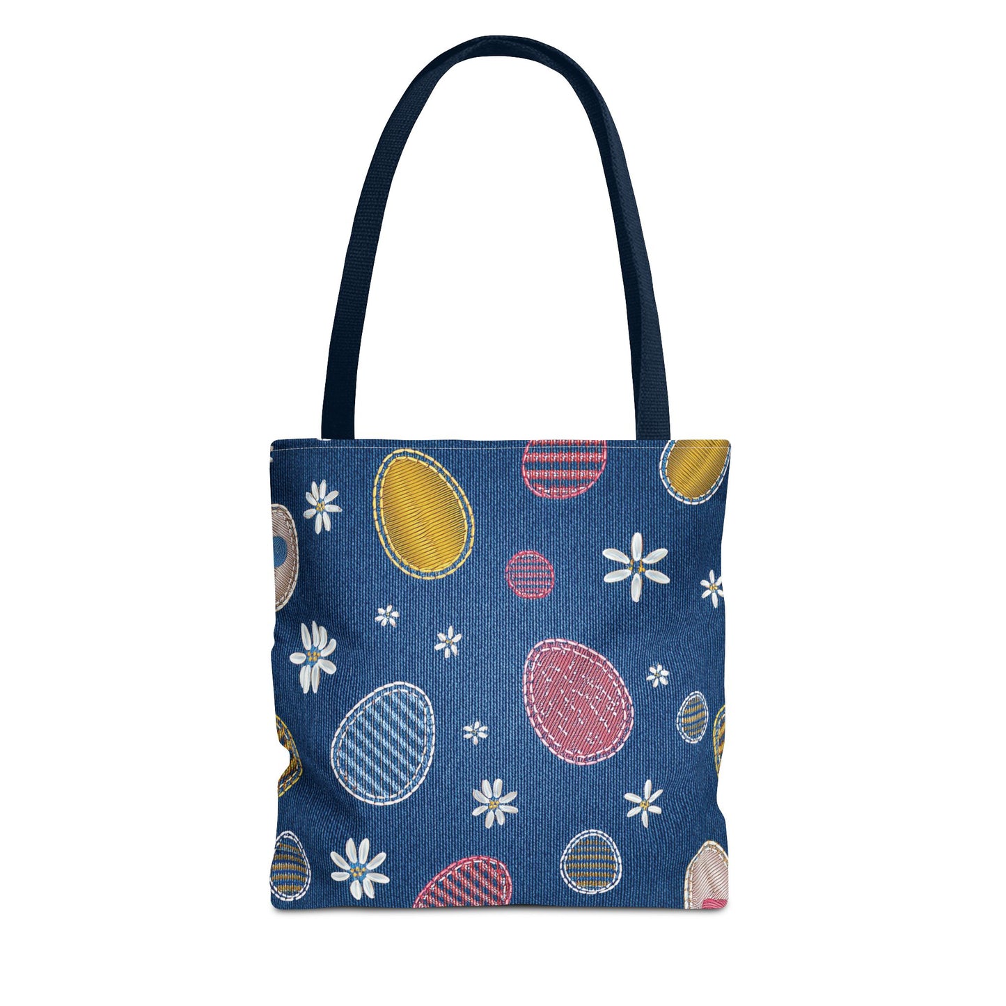 Easter Graphic Design Denim Fabric Imitation Print Unisex Canvas Bag Poly Spun 3 Sizes Tote Bag 204-15