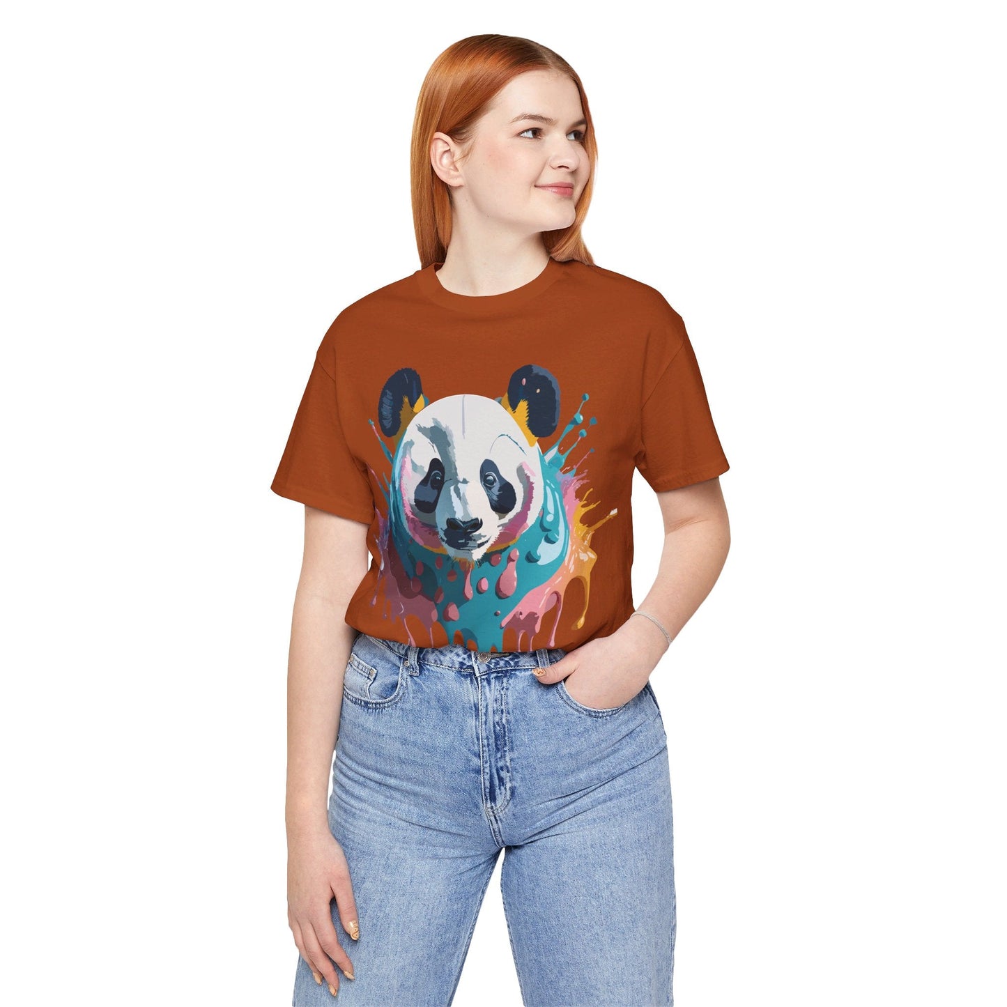 Panda Graphic Tee Unisex Short Sleeve Art Design By Adelpha Vintage Inspired Shirt