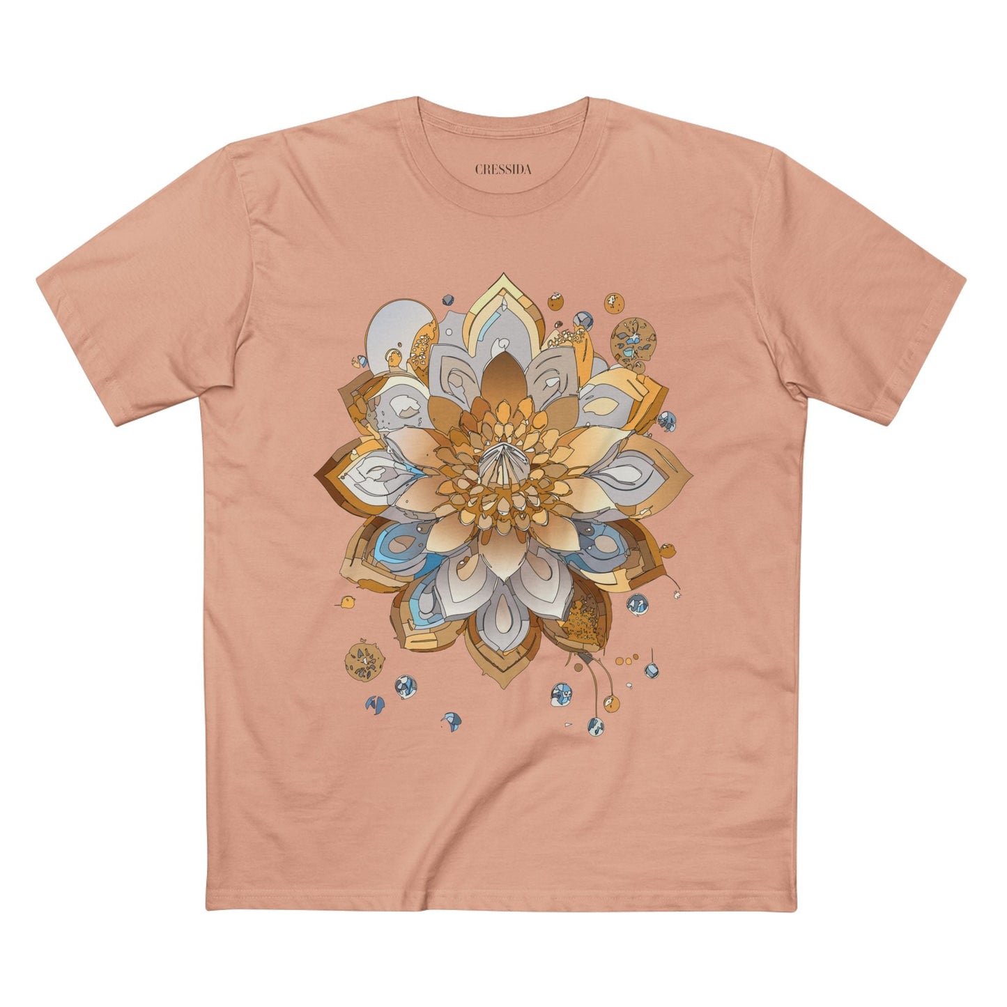 Floral Graphic T-Shirt Unisex 100 Cotton Art Design with Antique Flowers Tee 6