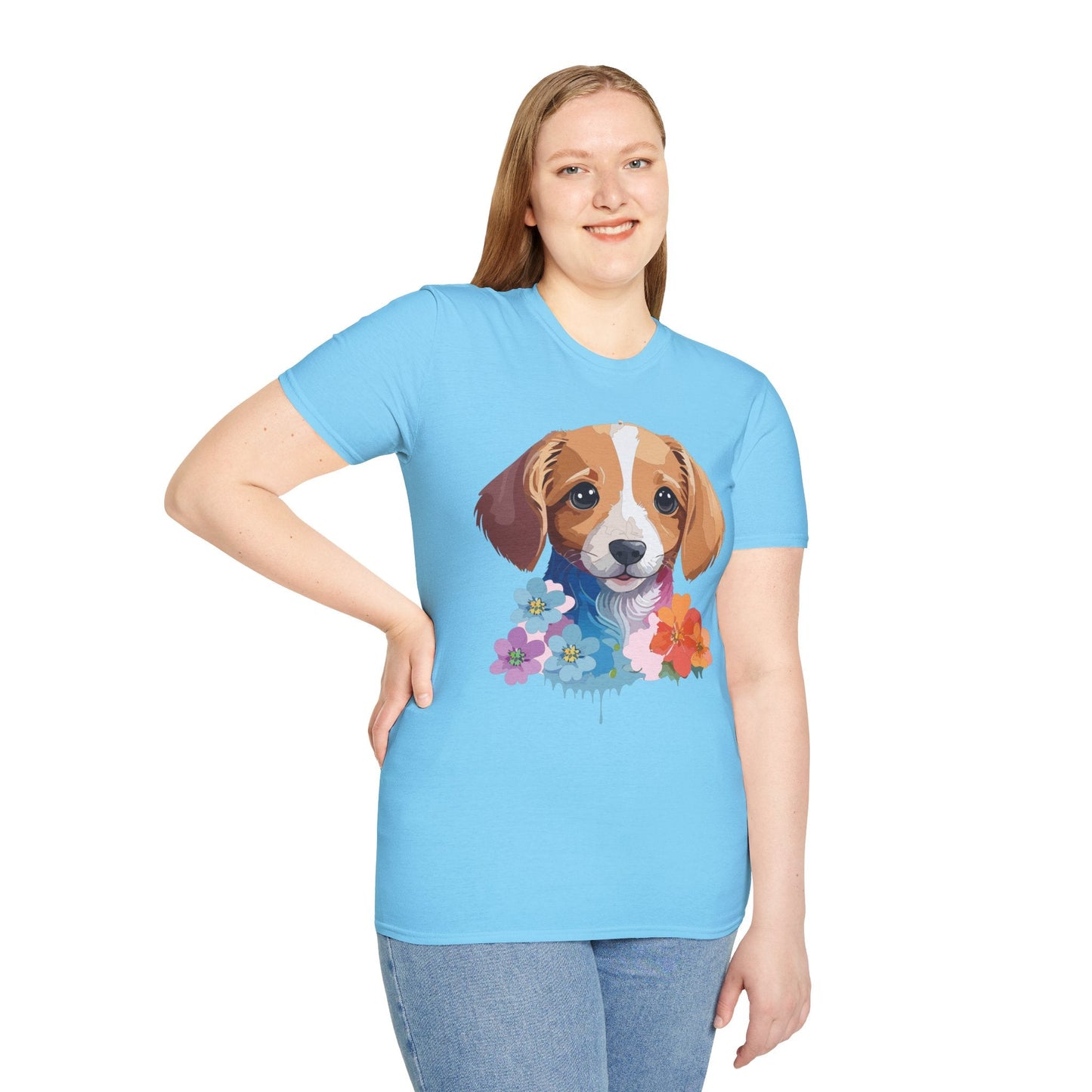 Unisex Dog Shirt Animal Graphic Tee Soft Cotton Gildan 64000