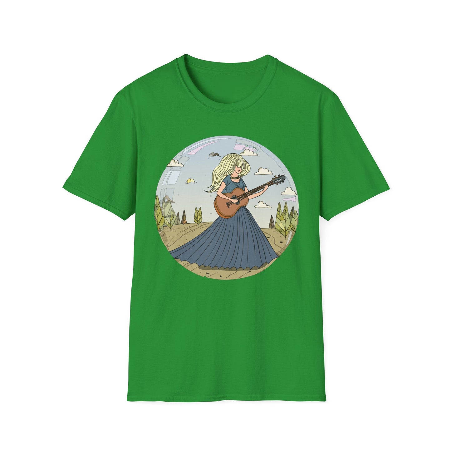Womens Graphic T Shirt Art Design Tee Softstyle Cotton Ring-Spun Unisex Short Sleeve