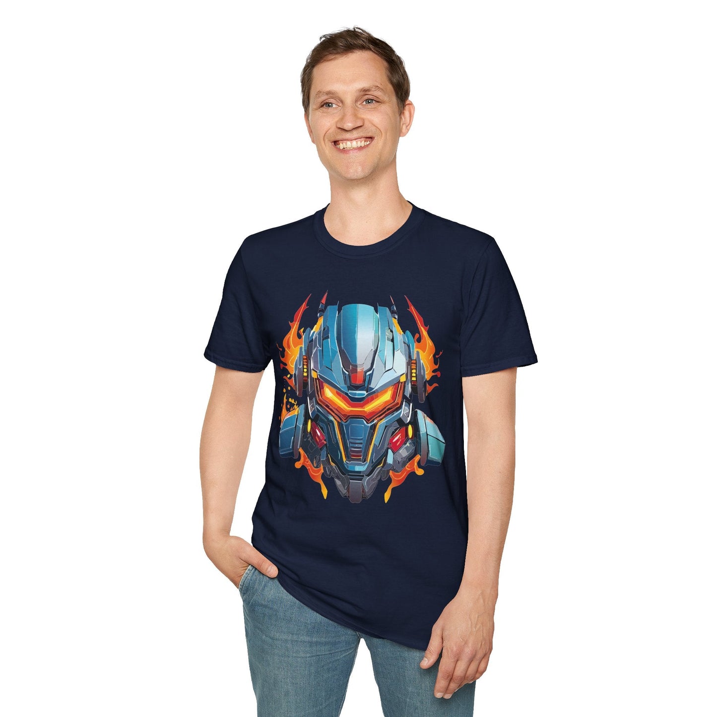 Cyborg Tee Unisex Robot Terminator Shirt Softstyle Gildan 64000 Short Sleeve Art Design