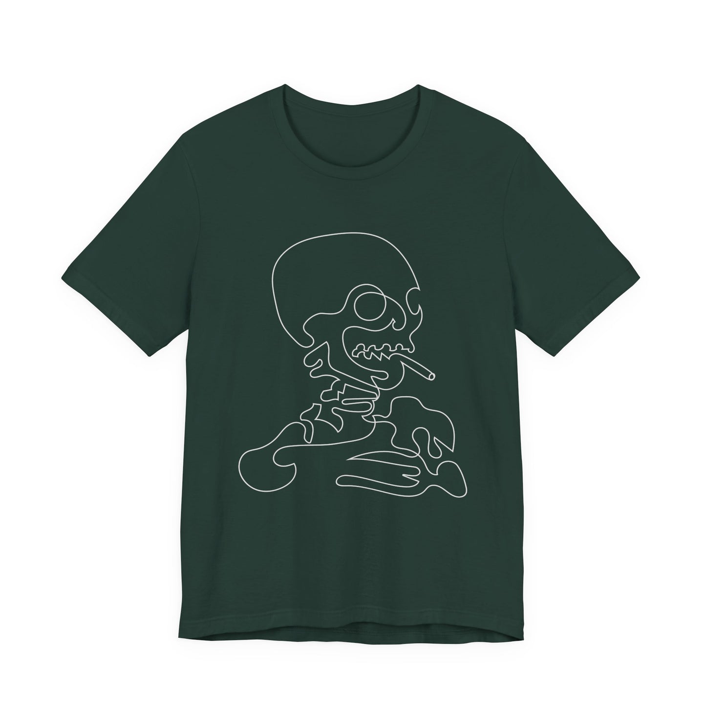 Camiseta unisex de algodón con calavera