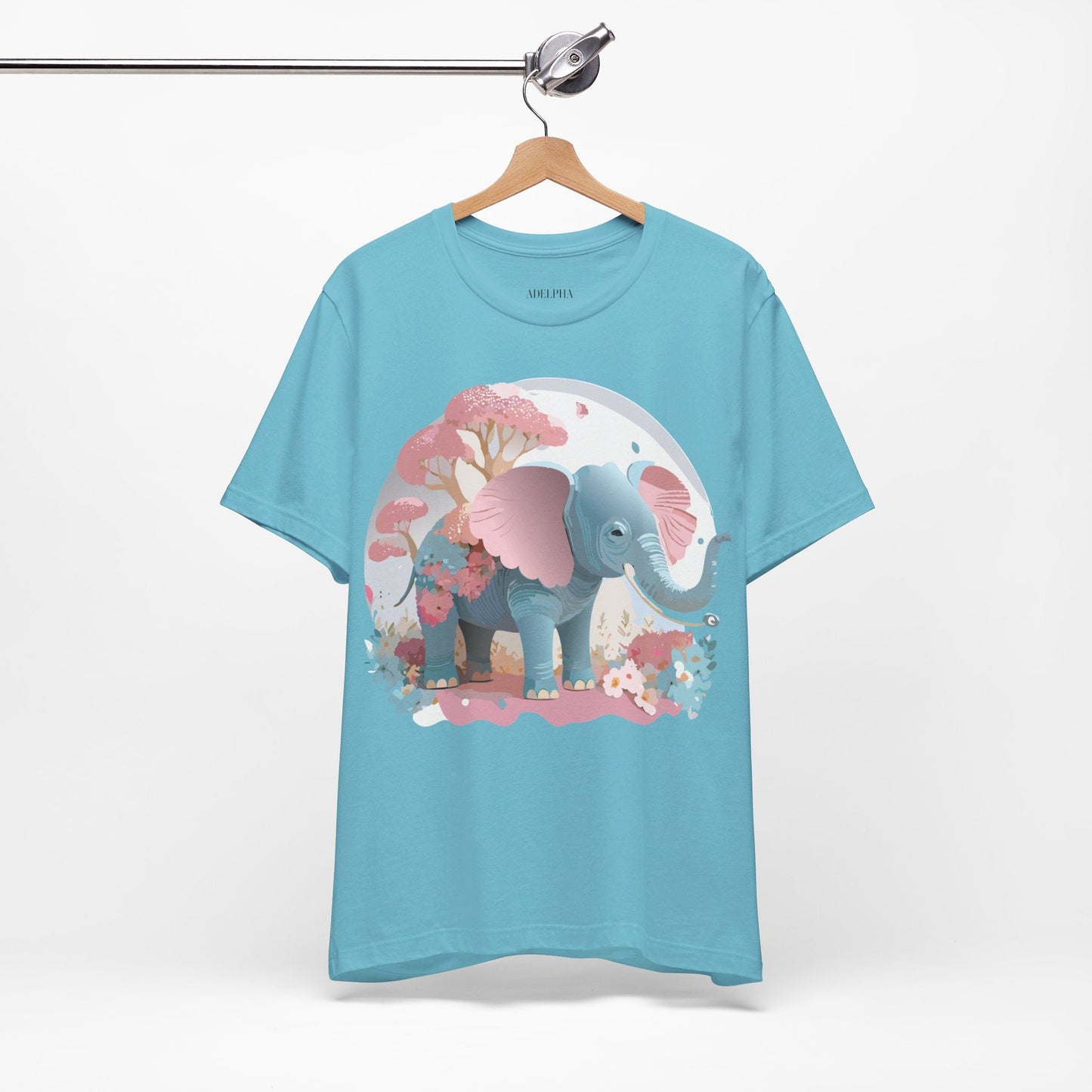 Elephant Graphic Unisex 100 Cotton Jersey Vintage Art Design Tee 17