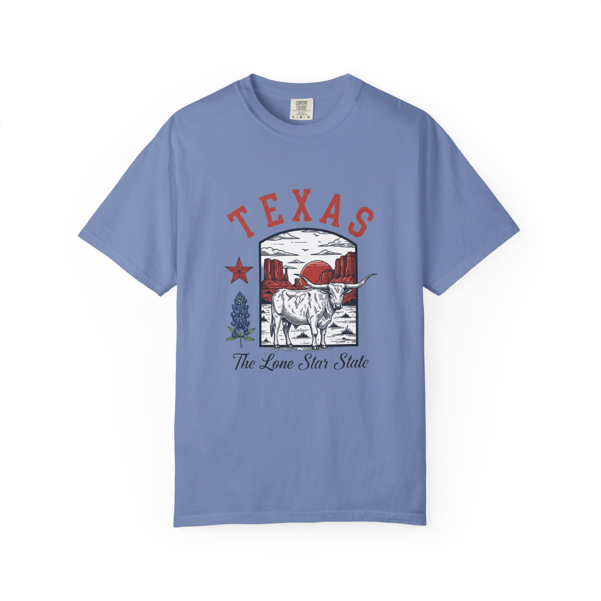 Texas State State Travel Tourist Graphic Tee Unisex 100 Cotton Comfort Colors T-Shirt