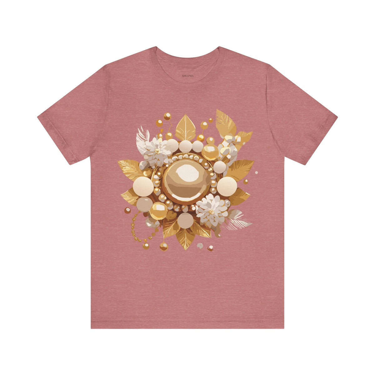 Jewelry Graphic Unisex Cotton Bella+Canvas Tee with Gemstones Art Design m32