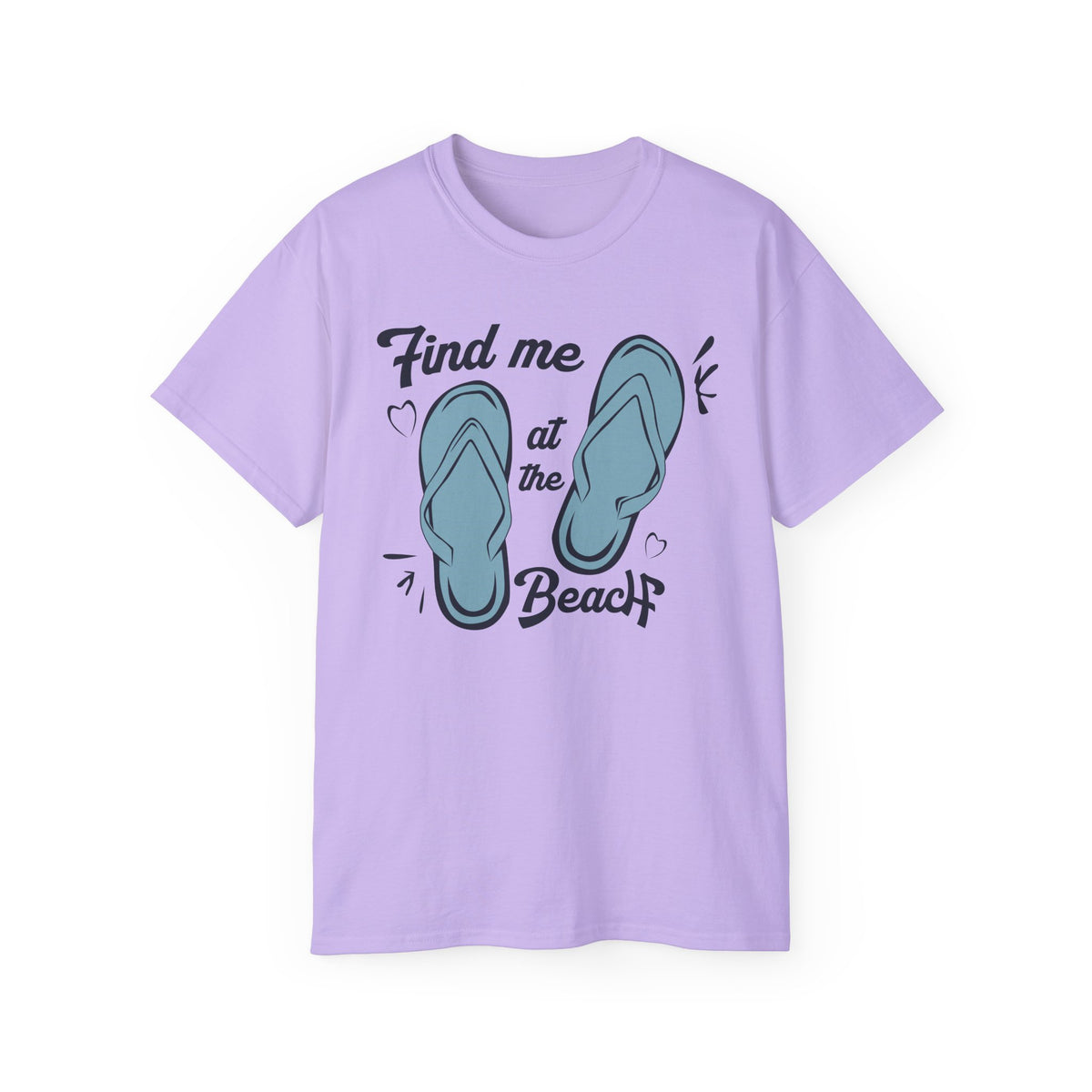 Find Me at the Beach Flip Flops T-Shirt | Summer Beach Tee