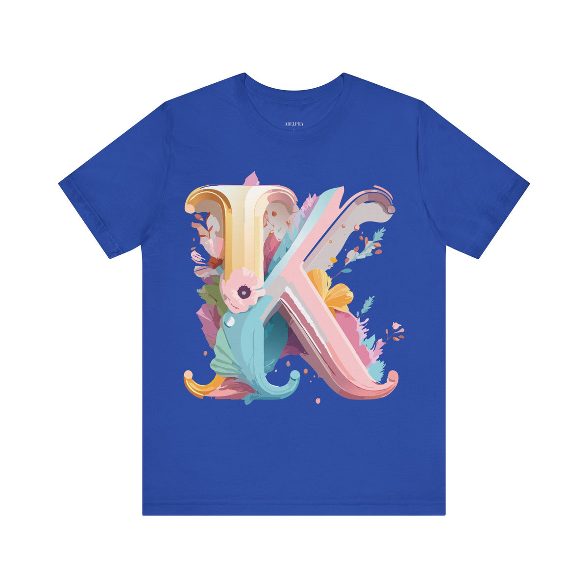 Letter K Graphic Unisex Cotton Bella+Canvas Tee with Art Letter Design