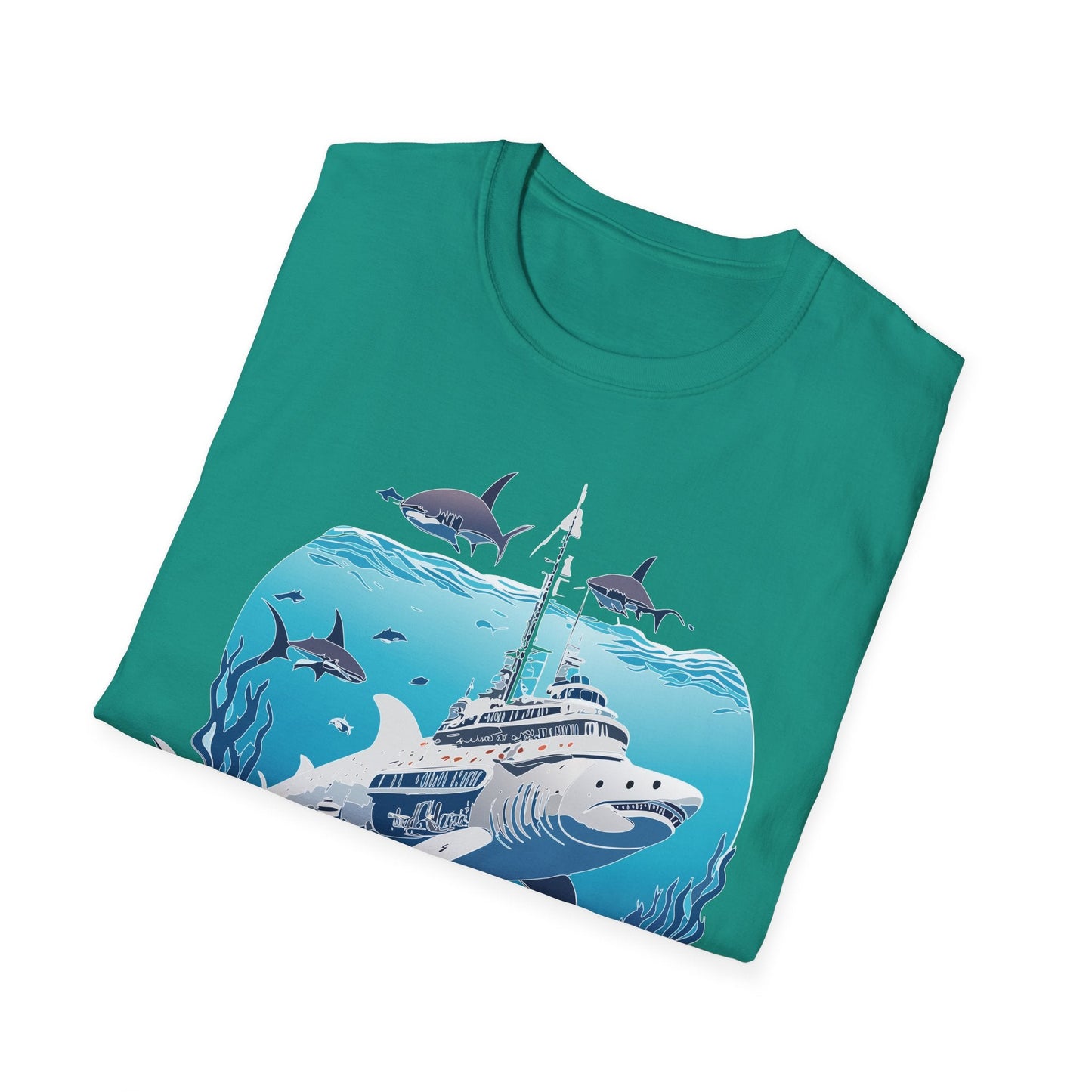 Ocean Tee Shirt Unisex Softstyle 64000 Ring Spun Cotton Art Design Tee For Everyday Comfort