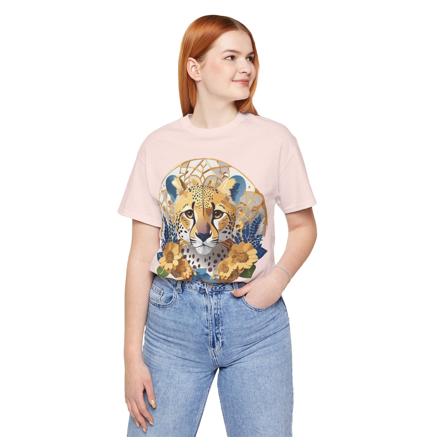 Medallion Graphic Unisex 100 Cotton Vintage Animal Medal Artwork Tee 53