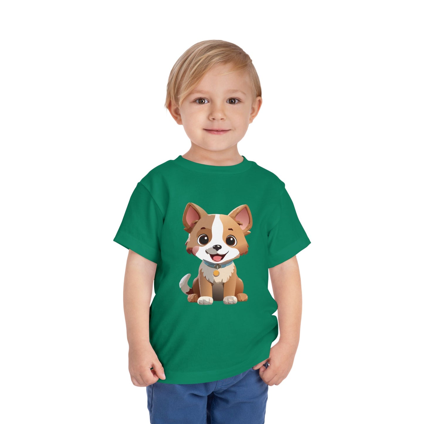 Bonita camiseta de manga corta para niños pequeños con diseño de cachorro: regalo adorable para amantes de las mascotas (2 a 5 años)