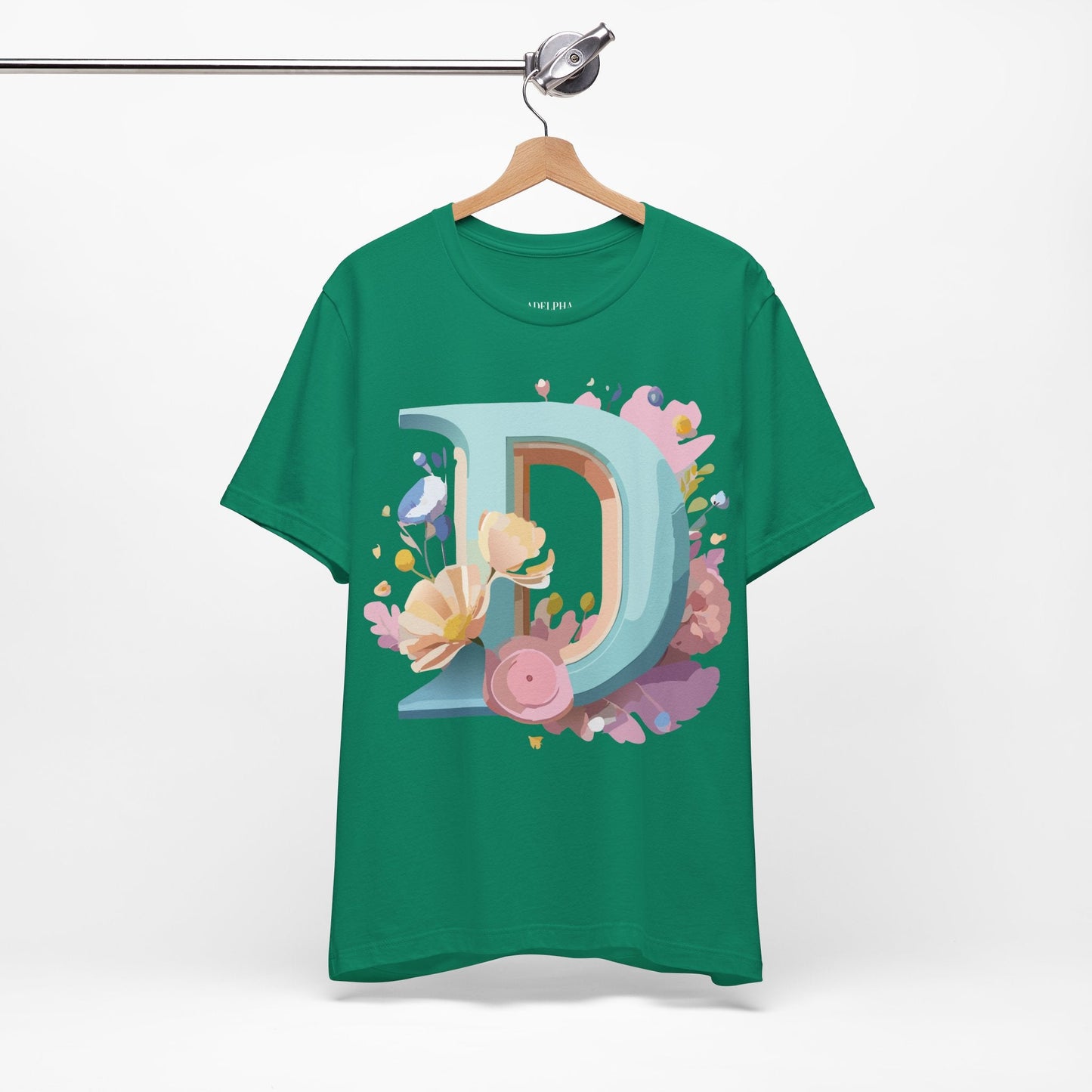 Adelpha Vintage Letter D Shirt Unisex Graphic Tee for Everyday Comfort and Style