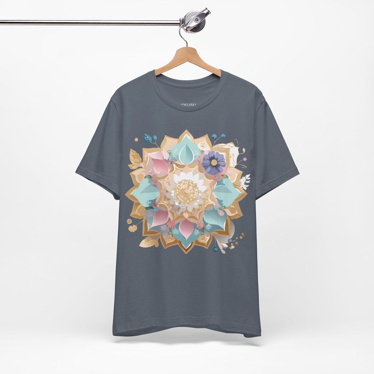 Mandala Graphic Unisex 100 Cotton Vintage Floral Artwork Tee 16