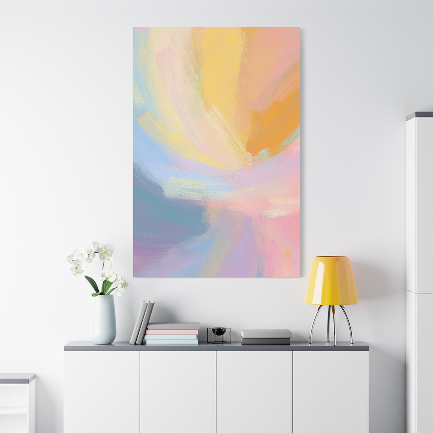 Abstract Pastel Painting Print Canvas 20x24,20x30,24x30 24x32,24x36,30x40 32x48,36x48,40x60 Pine-Wood Inner Frame ABS-95
