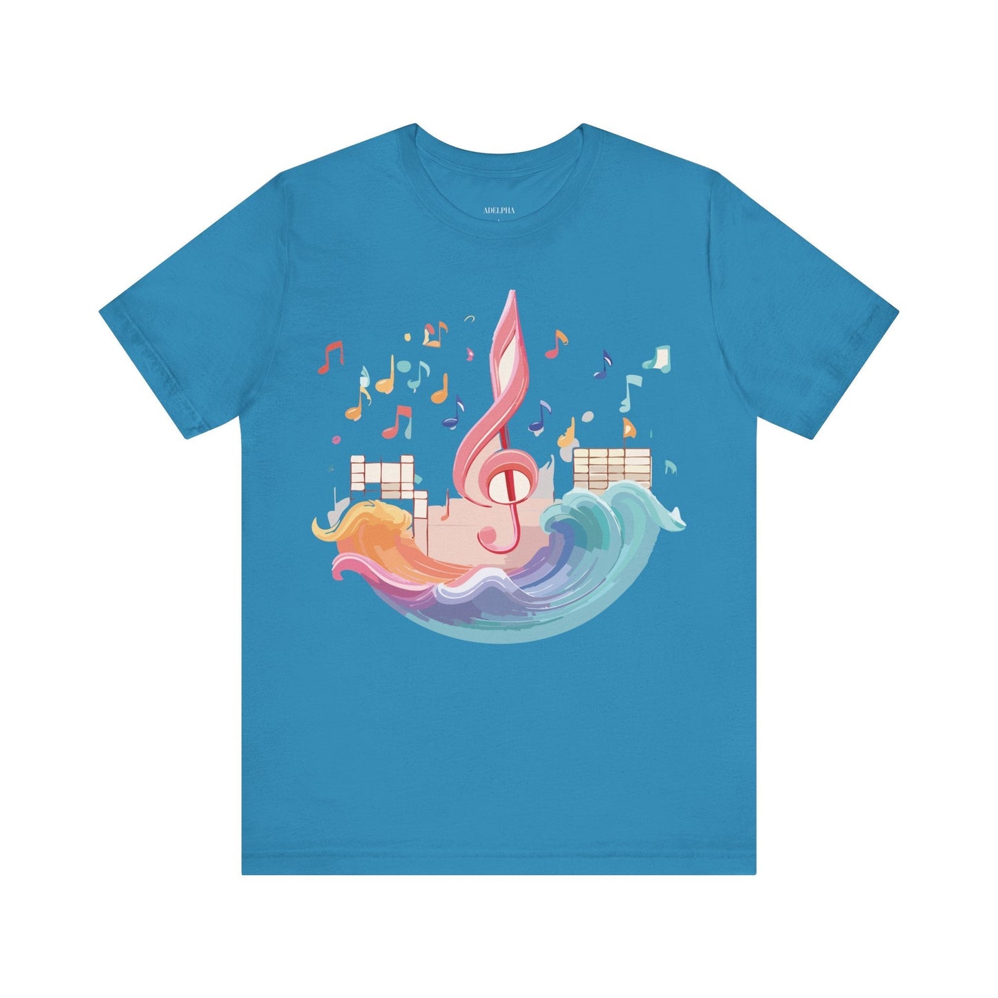 Adelpha Music Graphic T Shirt Unisex Short Sleeve Tee Vintage Inspired Art Design Premium