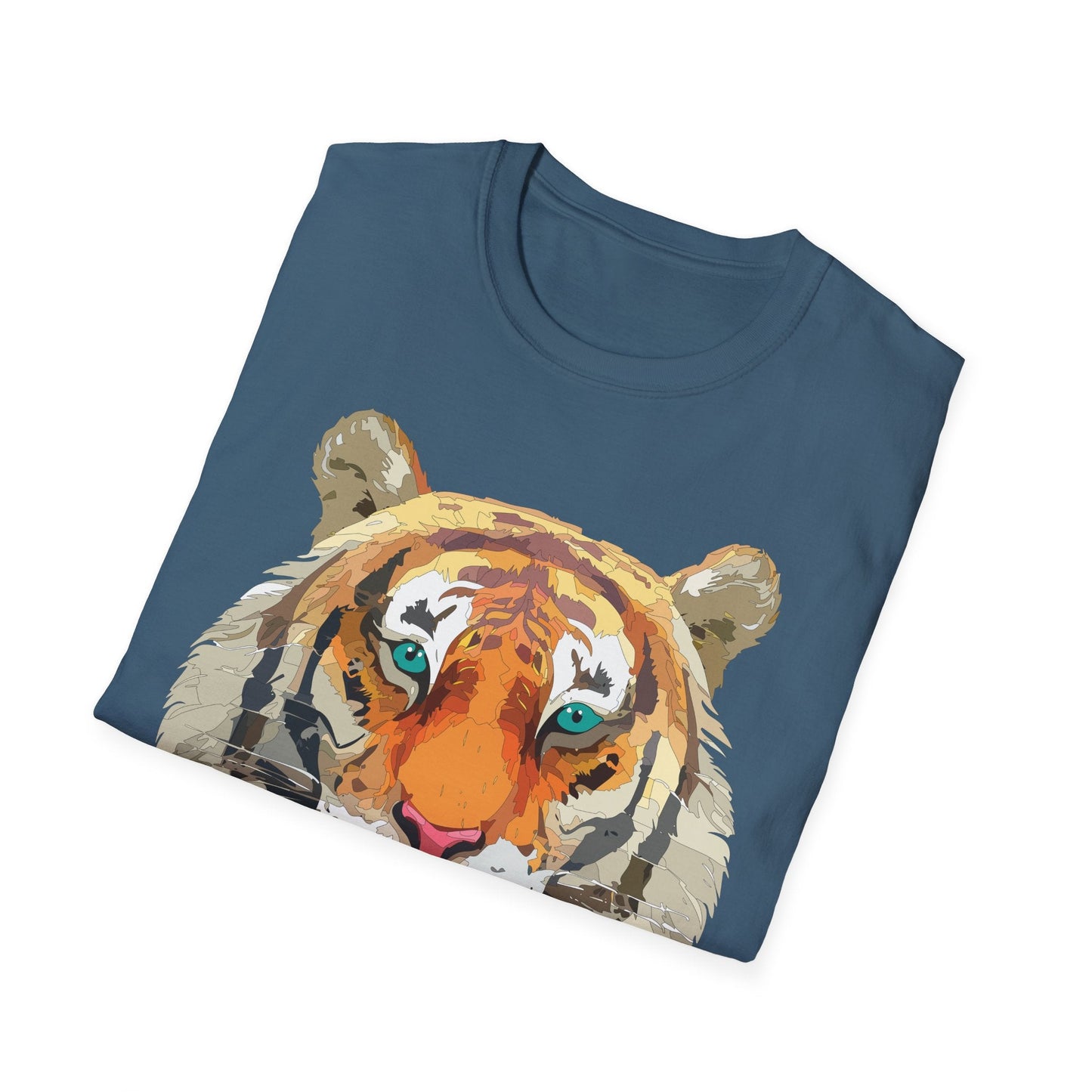 Tiger Shirt Unisex Animal Tee Gildan Softstyle 64000 Cotton Tee