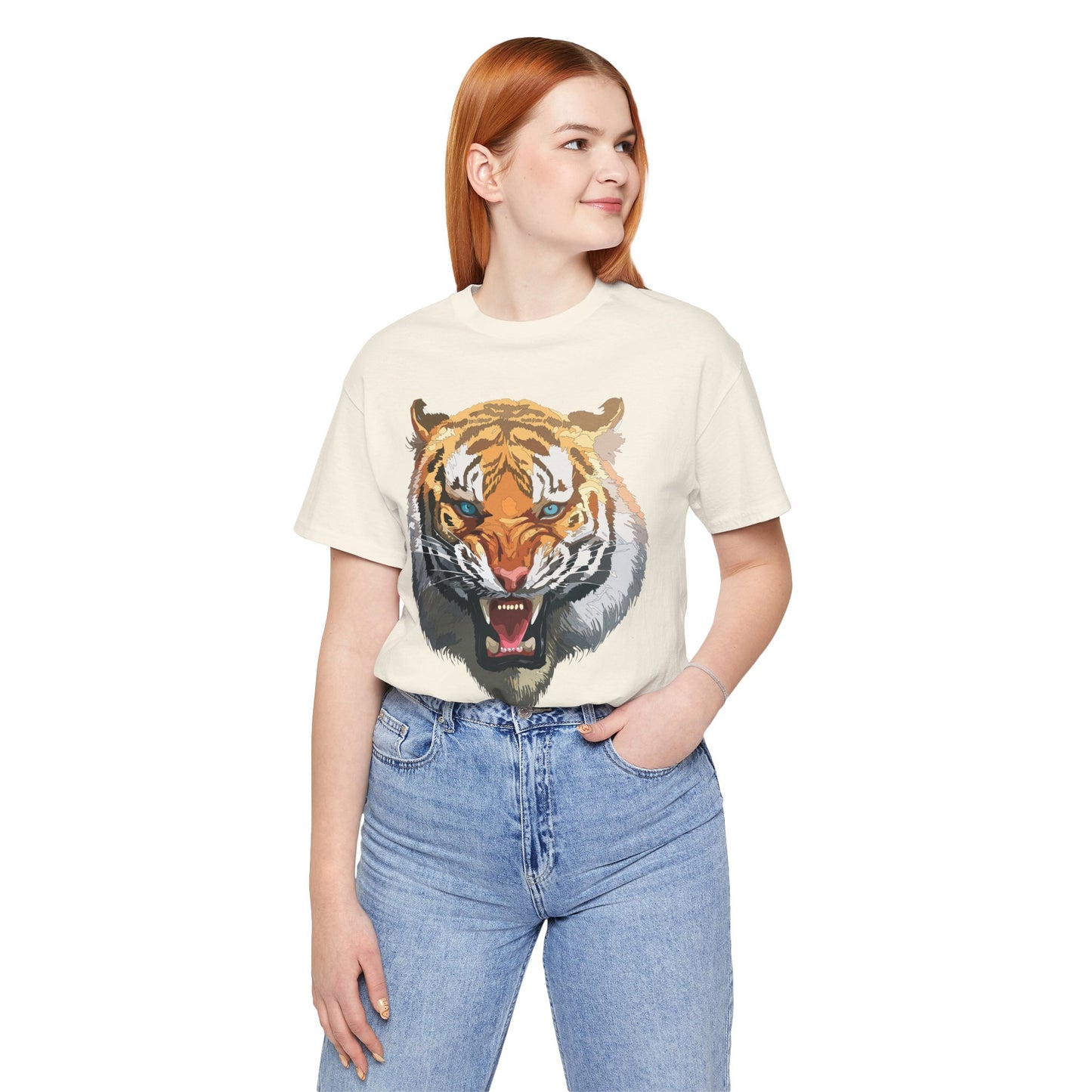 Tiger Shirt, Animal Shirt, T-Shirt with Tiger, Art Design Tee, Wild Animals Tees, Safari T-Shirt, Graphic Design Tee 15