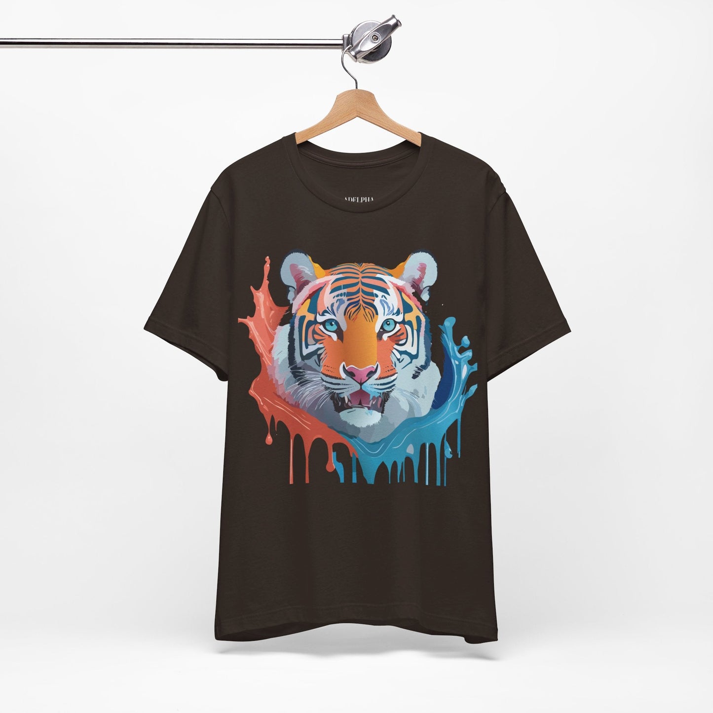 Tiger Graphic Tee Unisex Jersey Short Sleeve With Vintage Inspired Artwork By Adelpha