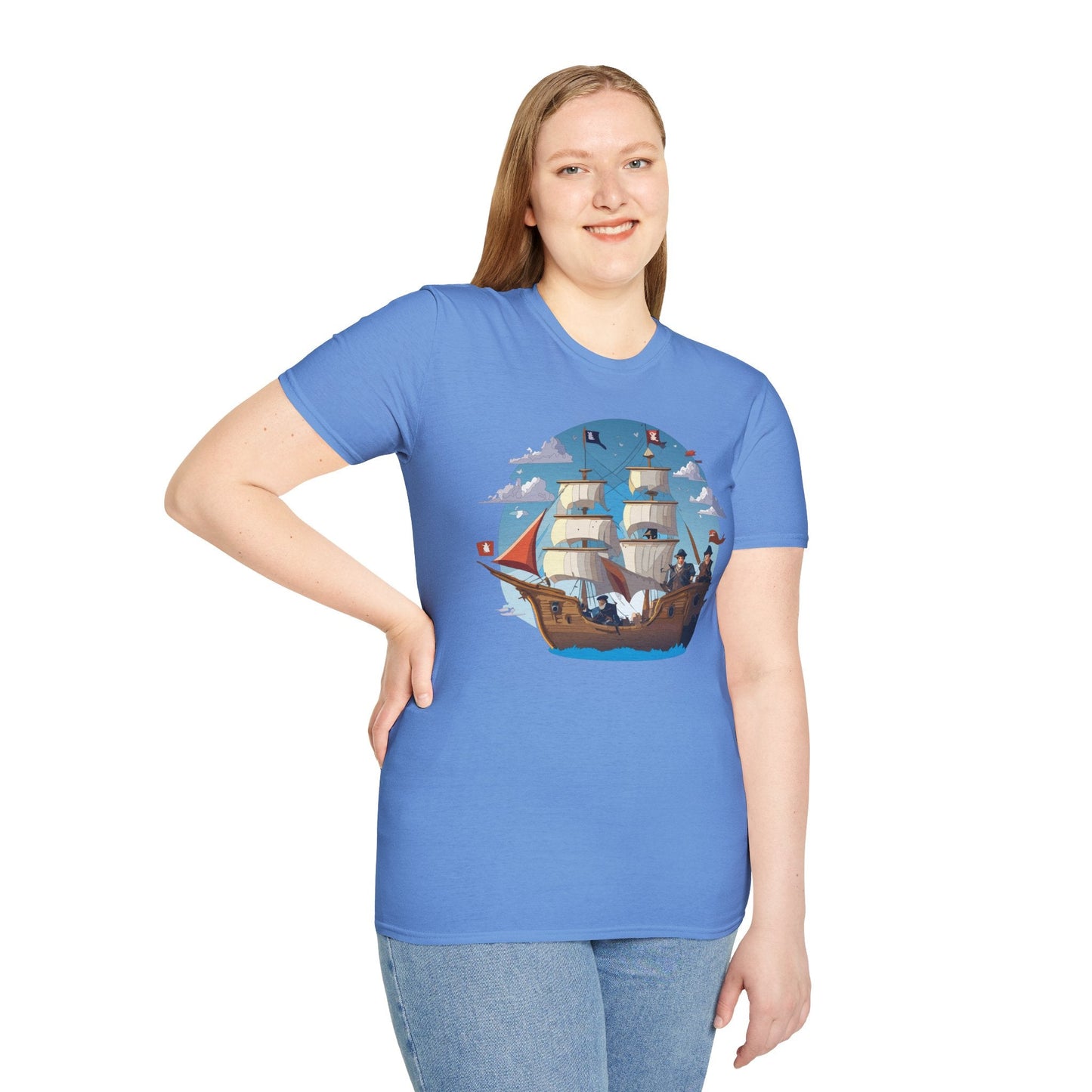 Ship T Shirts Frigate Vessel Tee Unisex Gildan Softstyle 64000 100 Percent Cotton