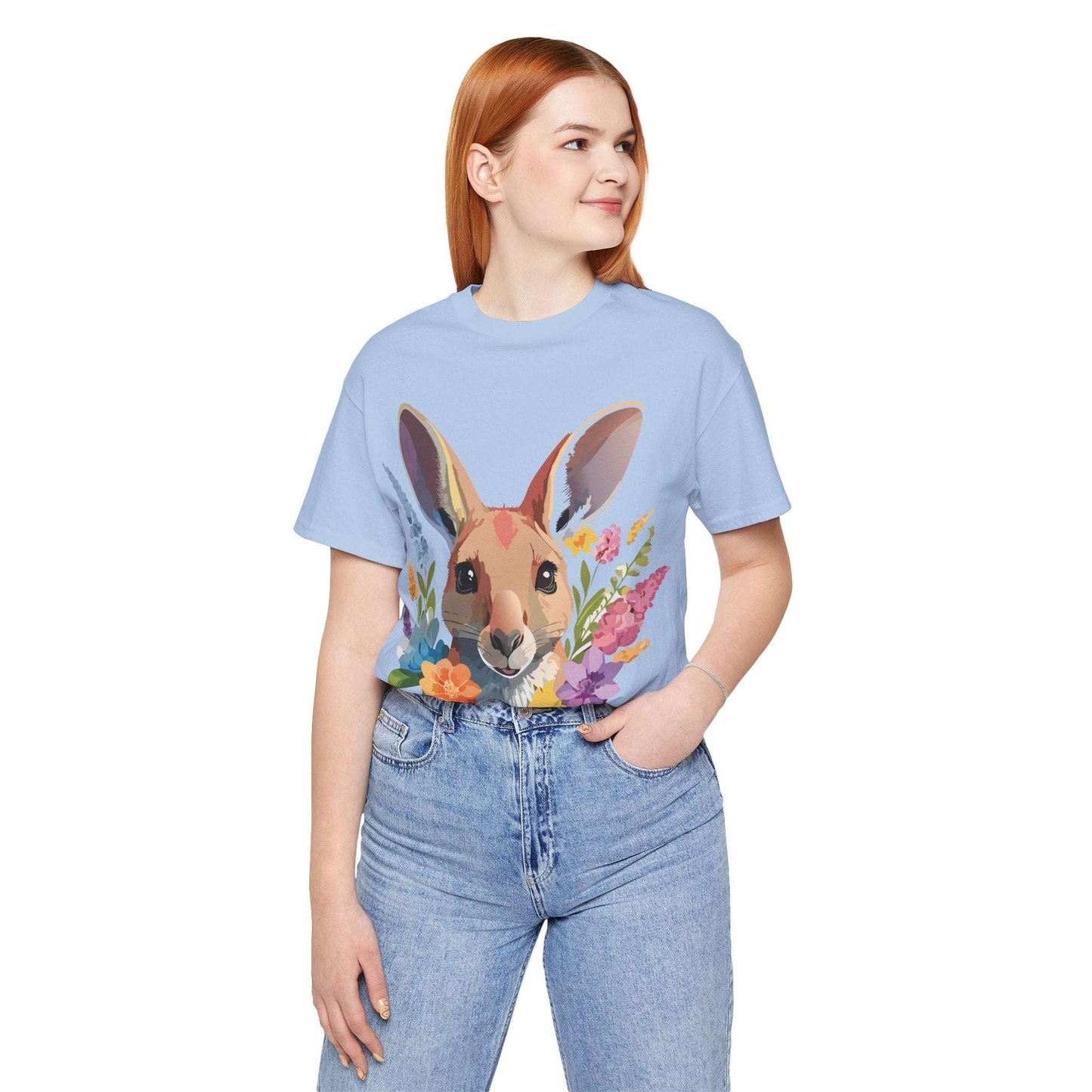 Kangaroo Graphic Unisex 100 Cotton Vintage Animal Artwork Tee 3