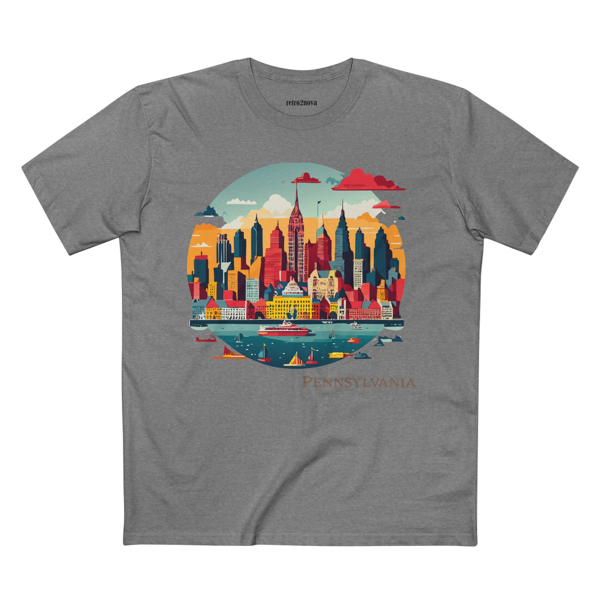 Pennsylvania skyline tee | Cityscape graphic t-shirt, state illustration