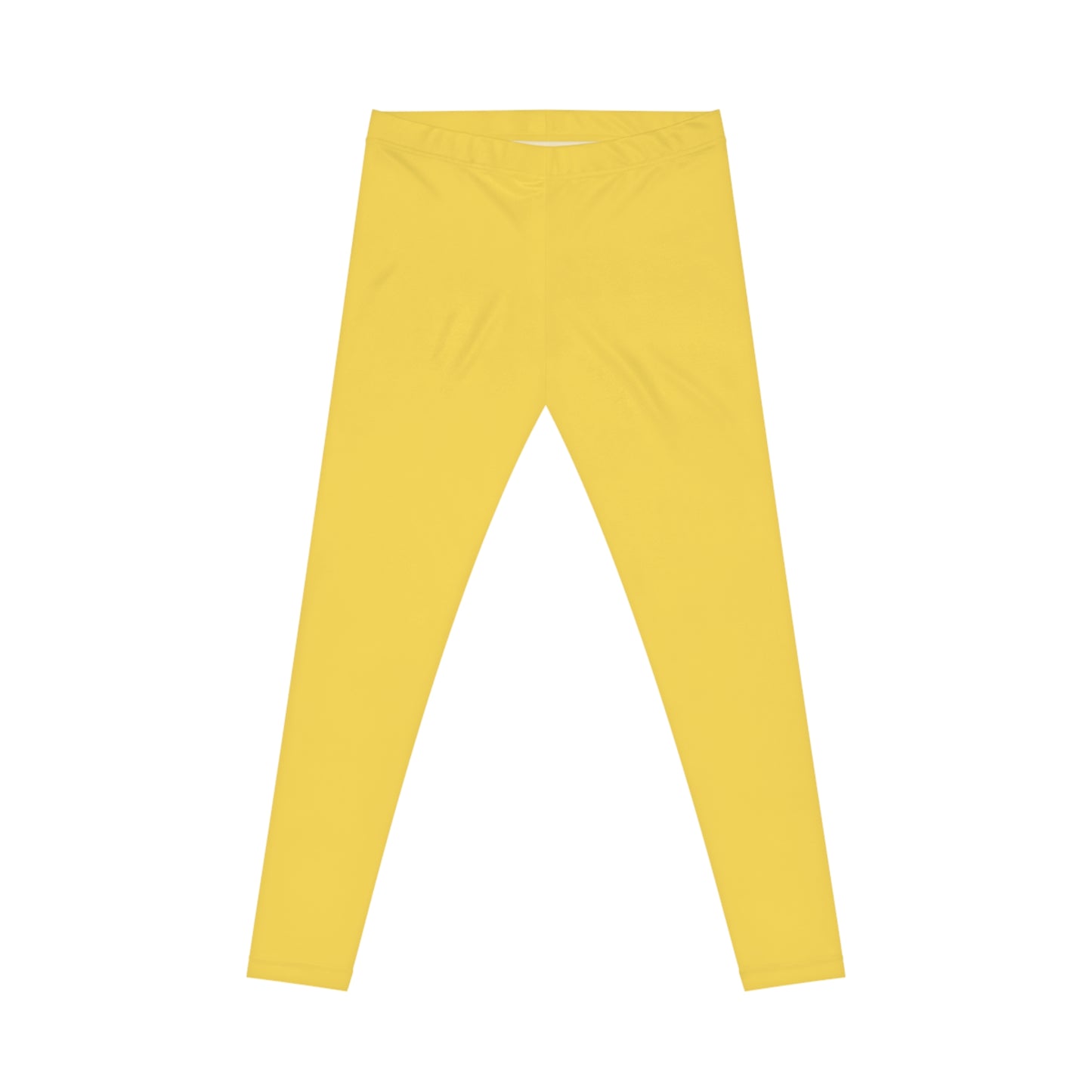 Yellow Gold Color Women's Poly-Span Casual Leggings XS-2XL
