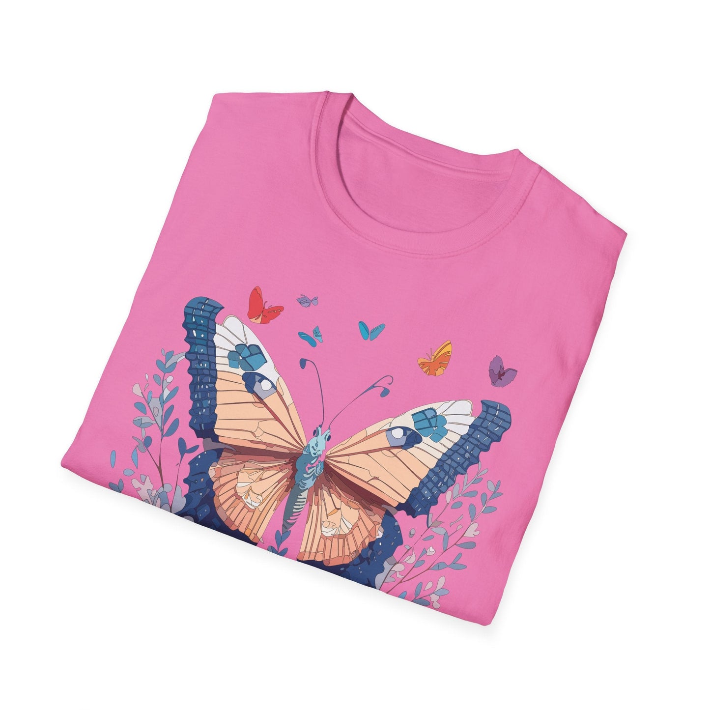 Unisex Butterfly Shirt Monarch Design Gildan Softstyle 64000 Short Sleeve Tee For Men And Women