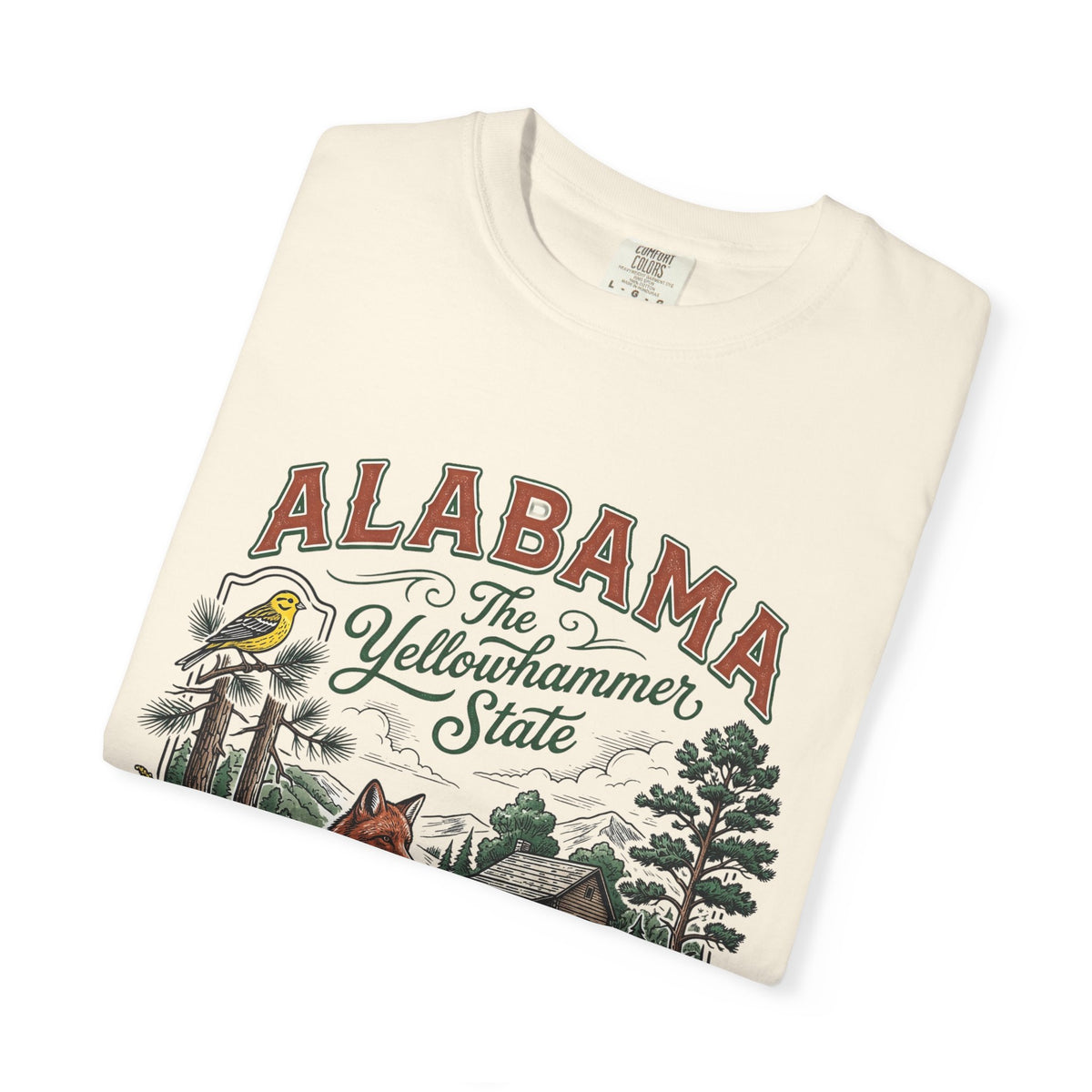 Alabama Graphic Unisex Heavyweight Garment-Dyed Travel Tourist Graphic Gift Tee 100 Cotton Comfort Colors T-Shirt