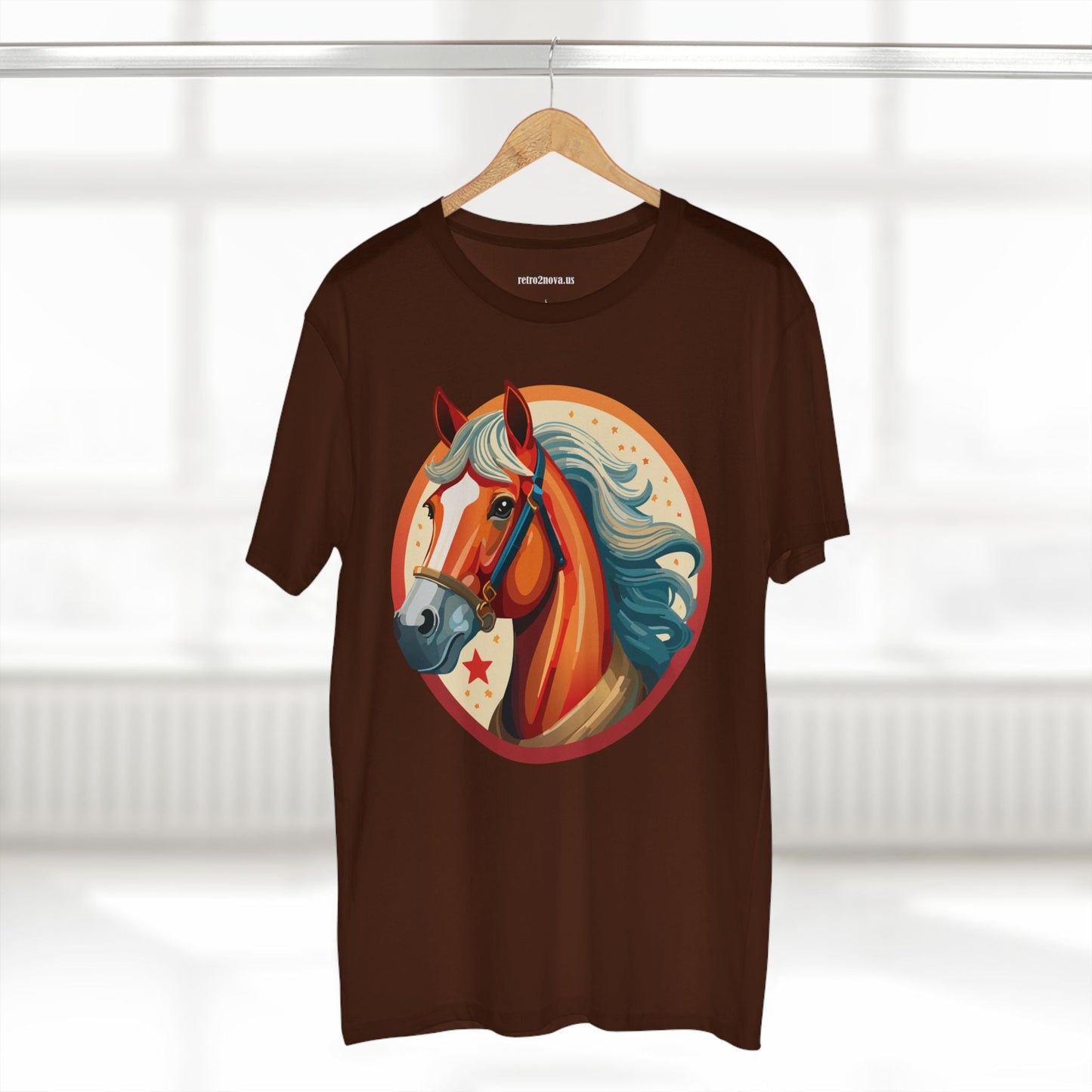 Horse And Animals Unisex Premium Cotton Art Tee Featuring Original Retro2Nova Design From Our Art Collection