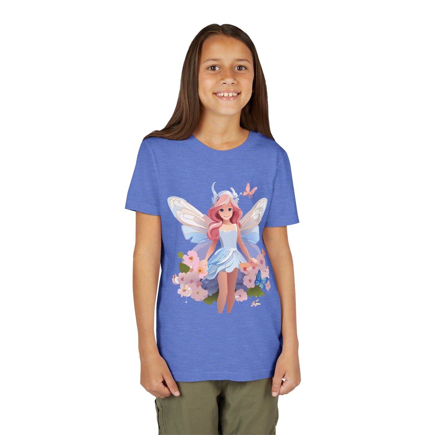 Enchanting Fairy Floral Youth Short Sleeve Tee - Perfect for Spring Celebrations (9-14)