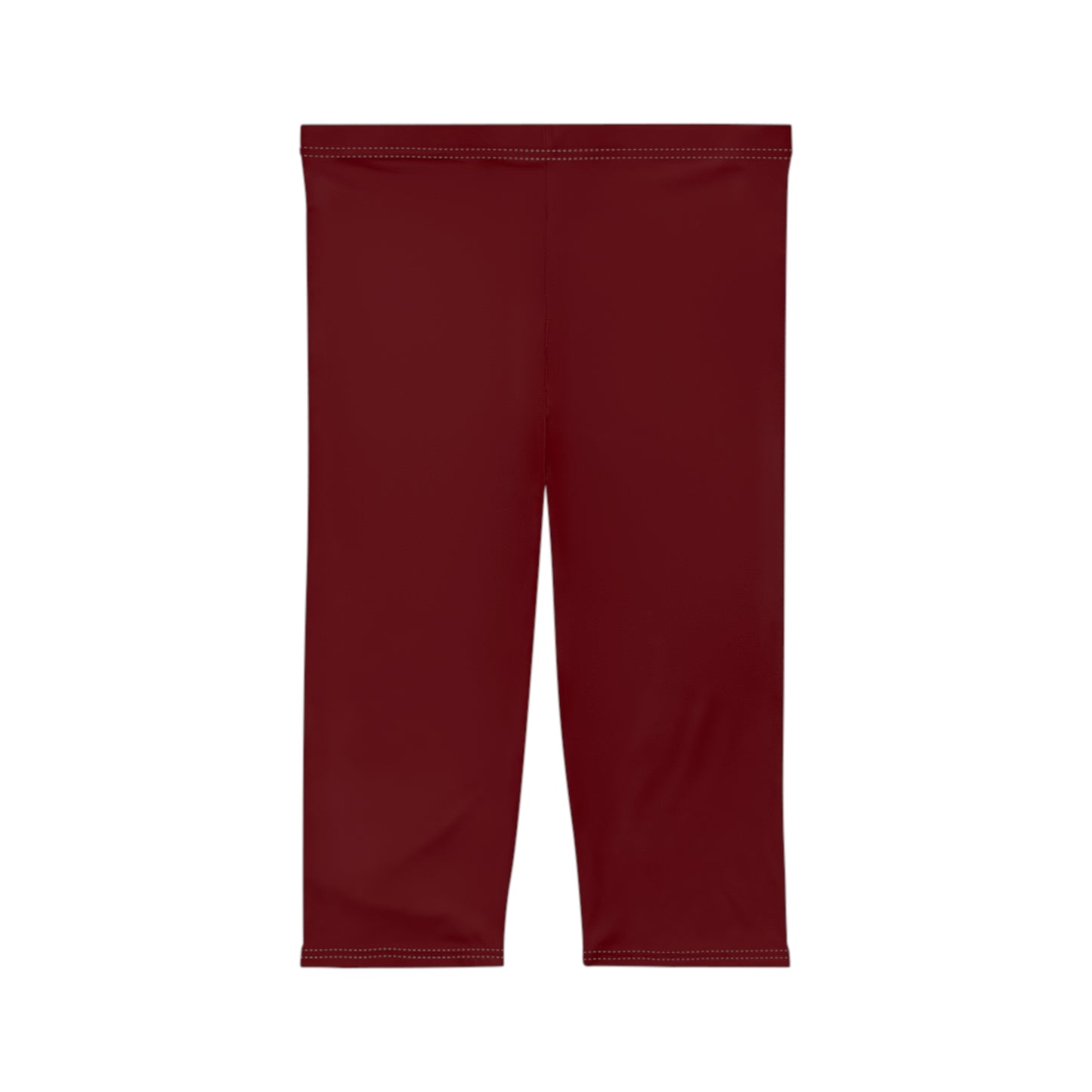 Black Cherry Color Women's Brushed Suede Poly Span Casual Capri Leggings XS-2XL