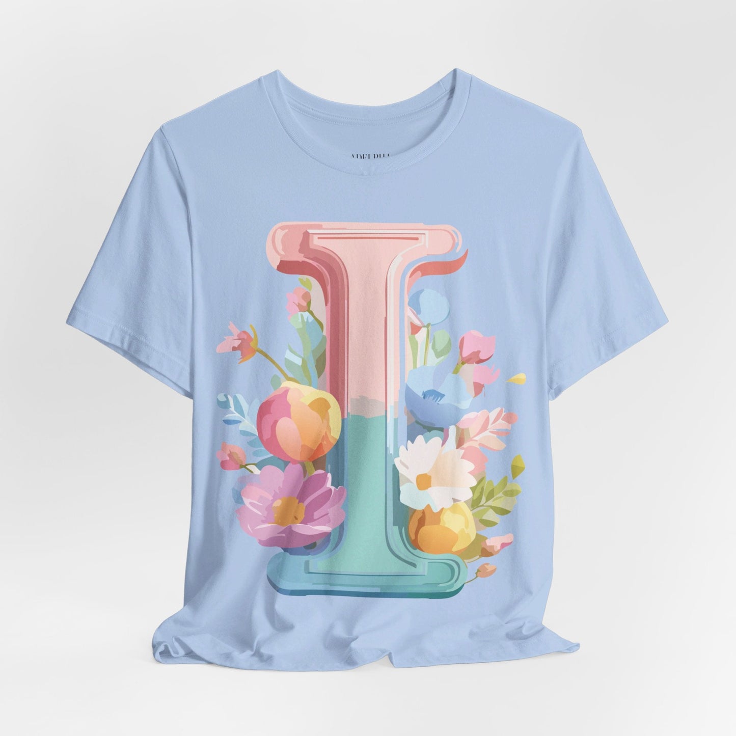 Letter I Shirt Unisex Graphic Tee Adelpha Premium Soft Cotton Vintage Inspired Artwork