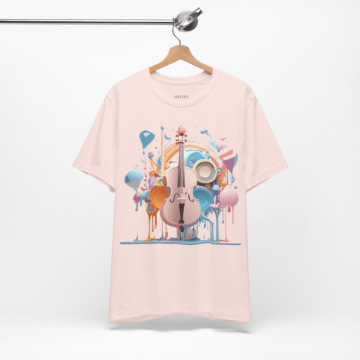 Music Graphic Unisex Cotton Bella+Canvas Tee with Art Design m168
