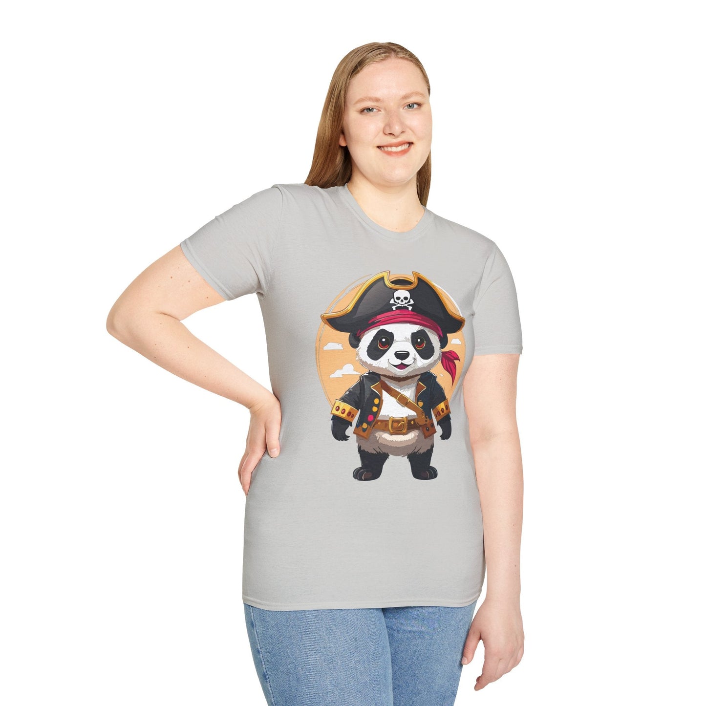 Panda Shirt Unisex T Shirt With Panda Animal Tee Animals Gildan Softstyle 64000 Cotton