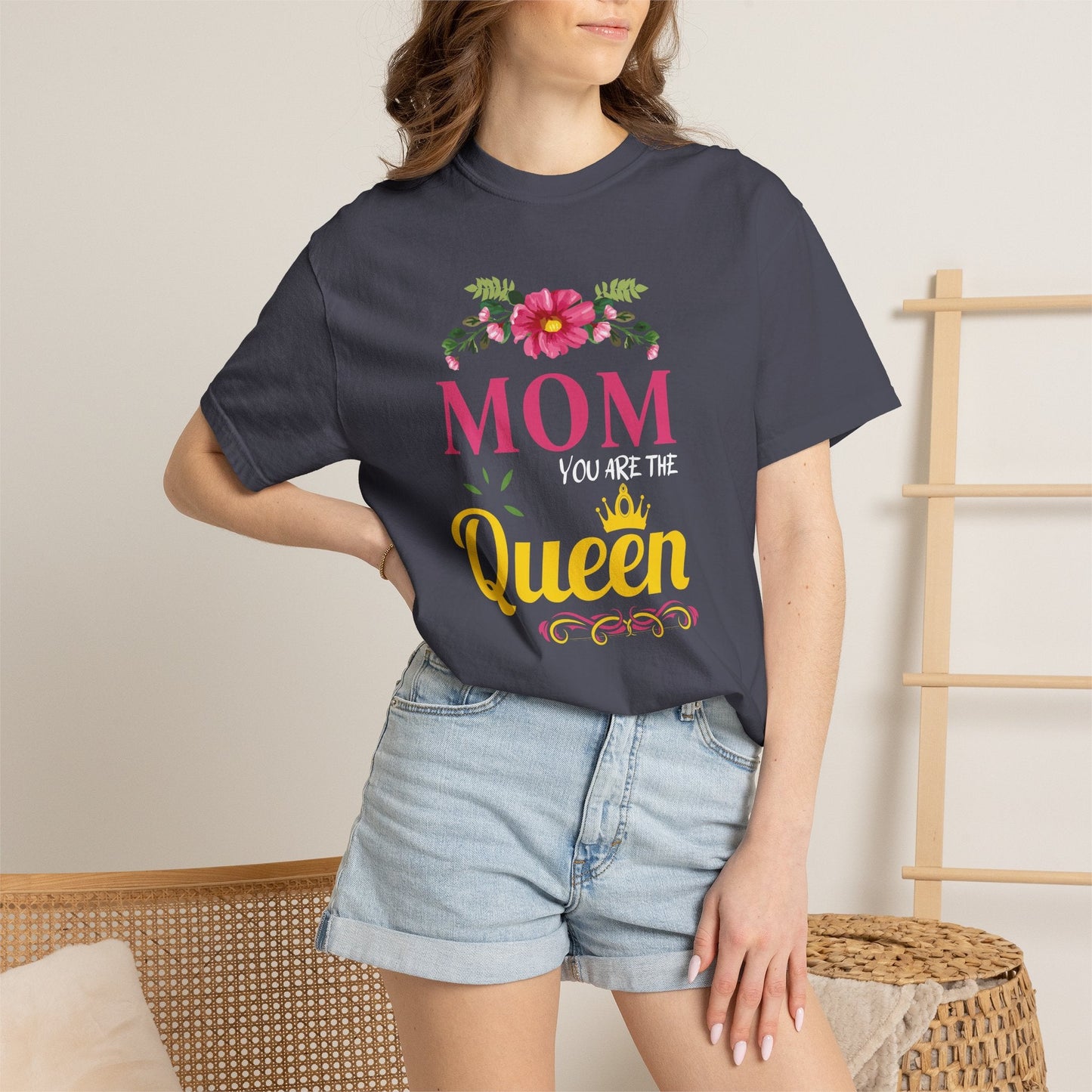 Mom T-shirt Mother's Day Mama Tee Unisex Comfort Colors Garment-Dyed Cotton h13